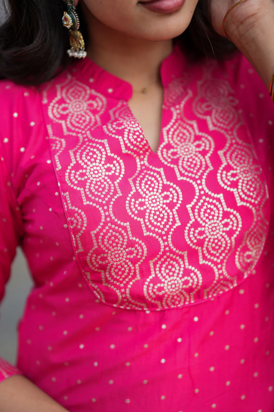 Pravya Pink Kurti Set (Set of 2) - Image 12
