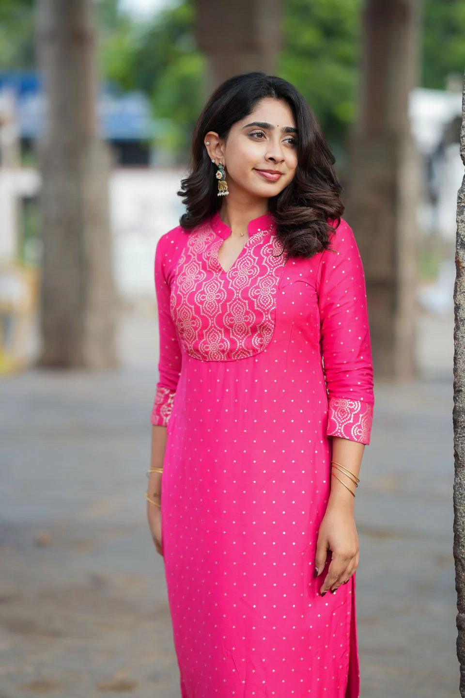 Pravya Pink Kurti Set (Set of 2) - Image 10