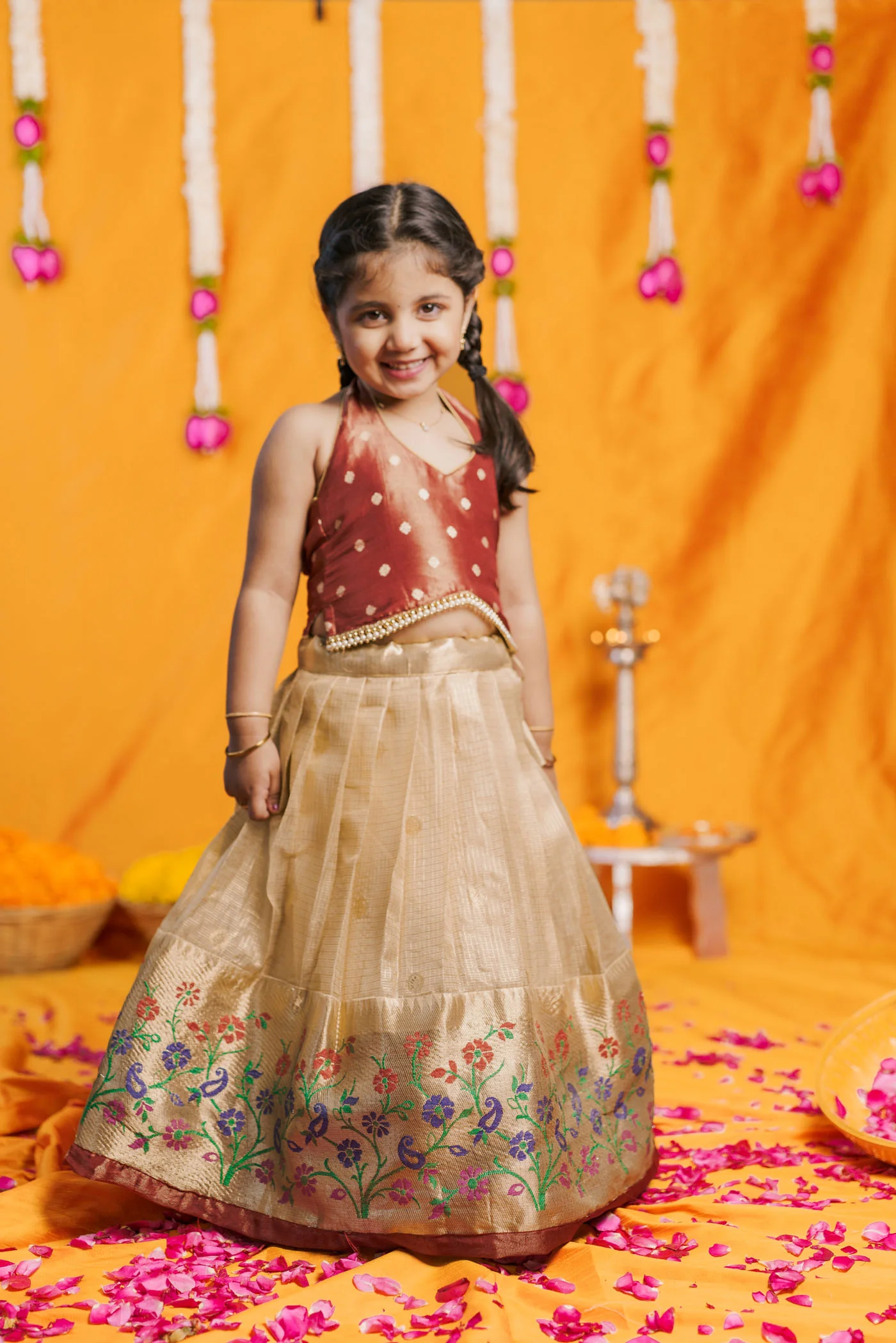 Gargi Gold Lehenga Mini (Set of 2) - Image 8