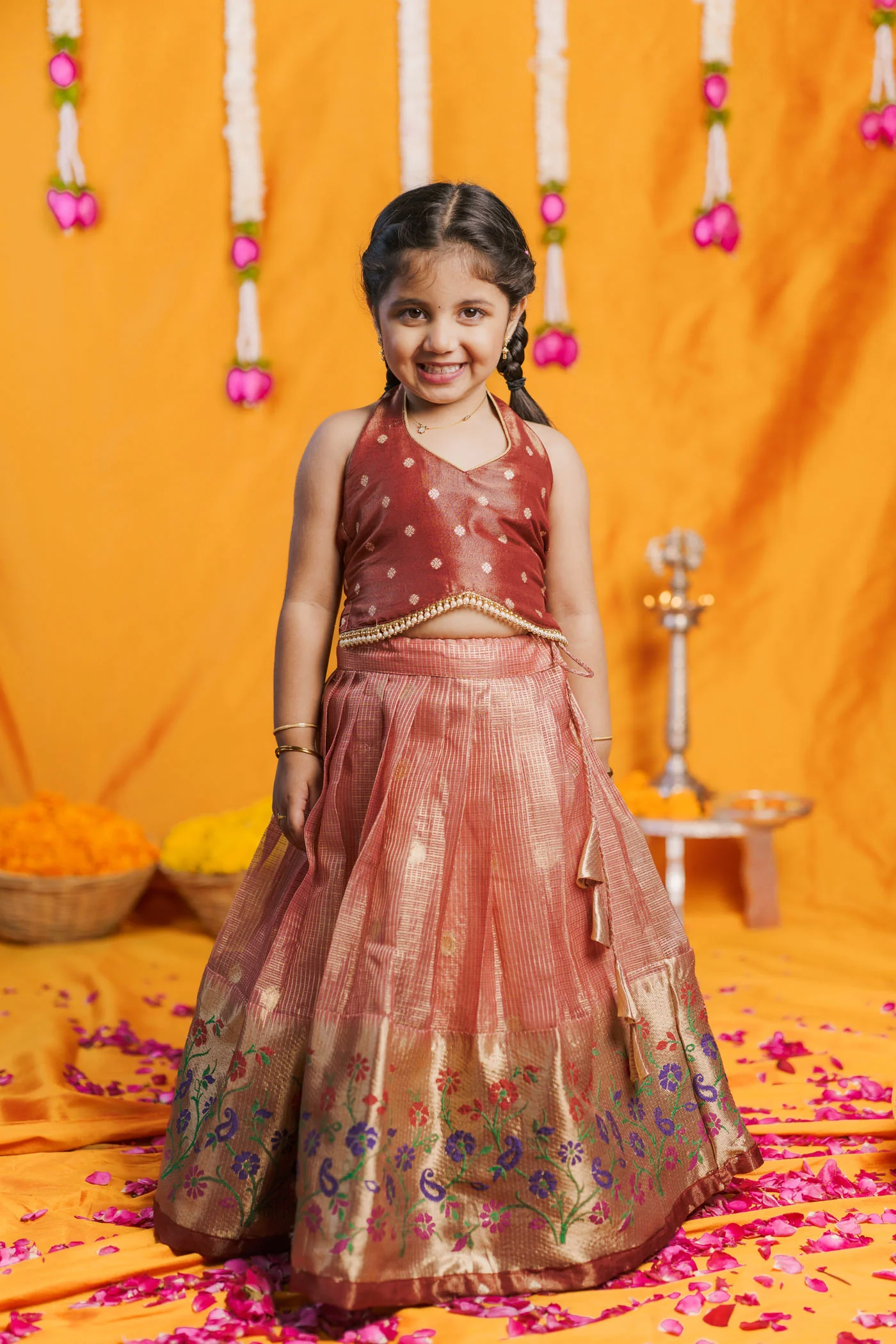 Gargi Peach Lehenga Mini (Set of 2) - Image 10