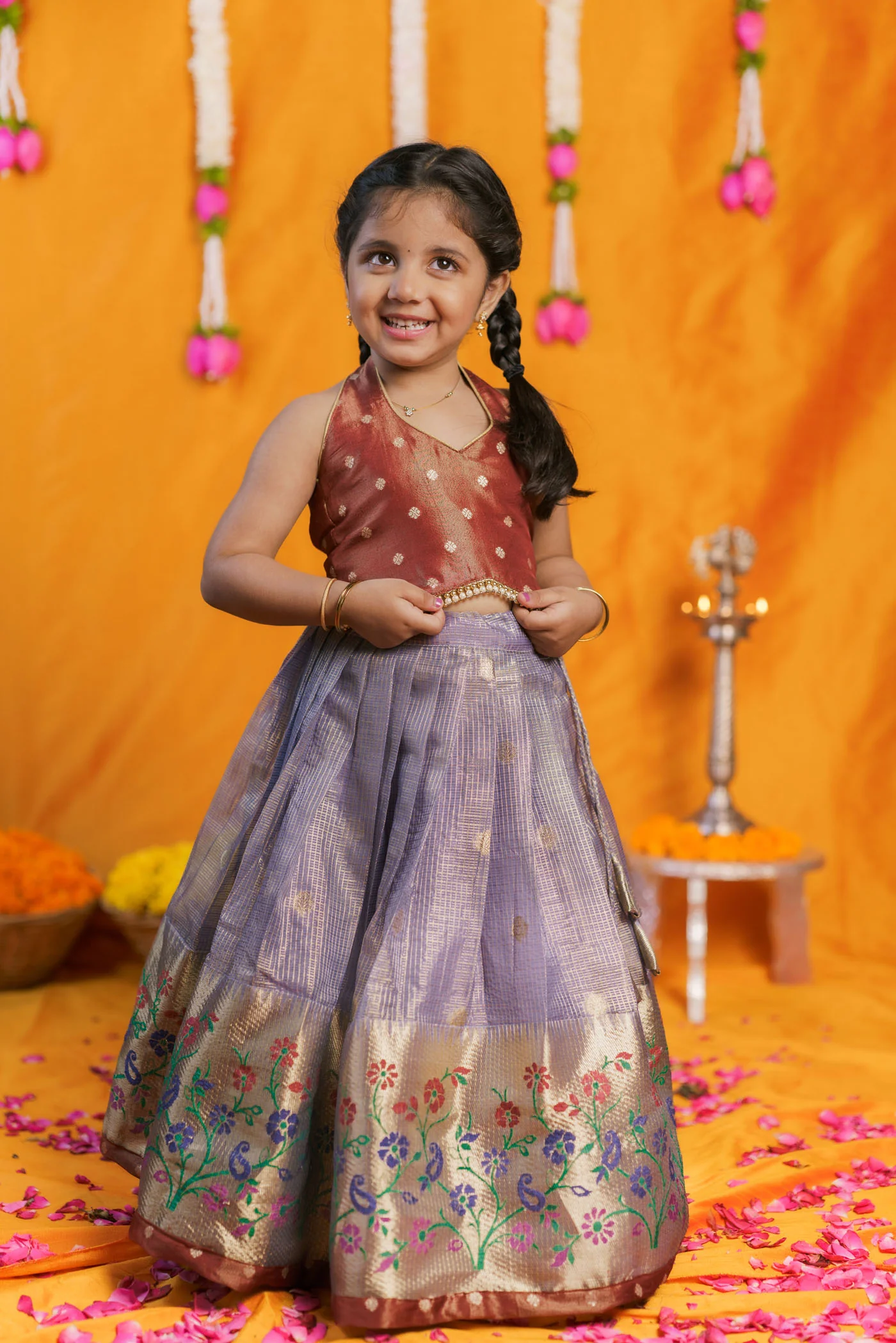 Gargi Lavender Lehenga Mini (Set of 2) - Image 10