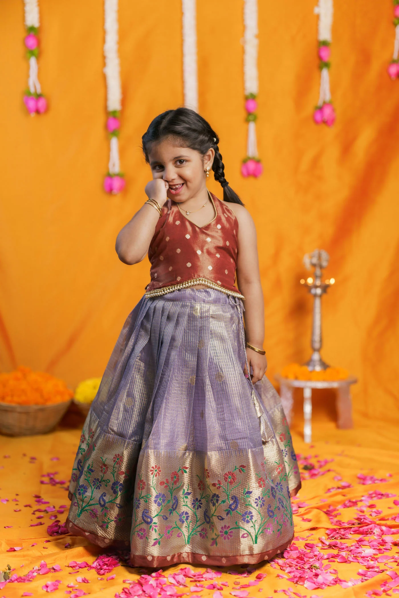 Gargi Lavender Lehenga Mini (Set of 2) - Image 4
