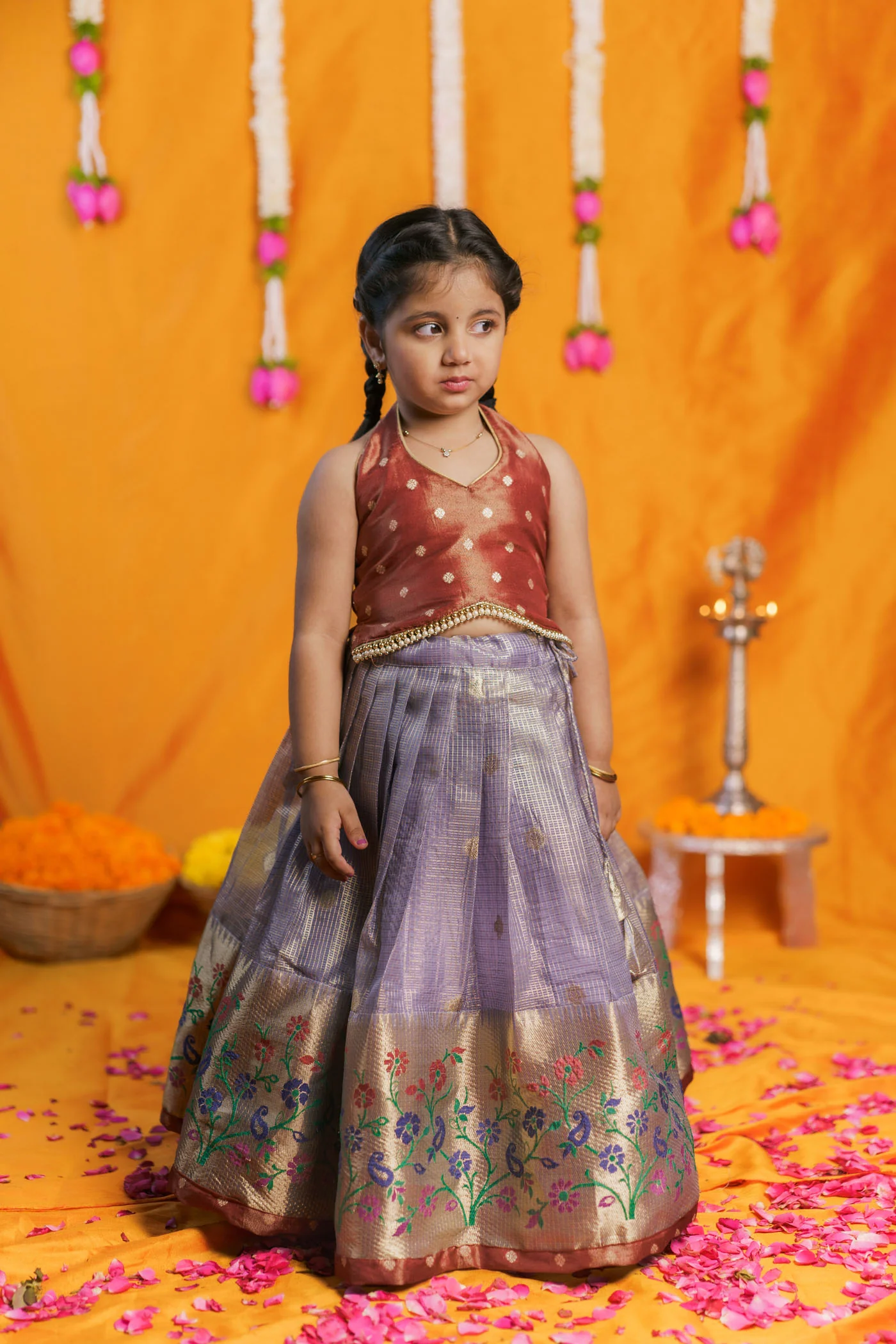 Gargi Lavender Lehenga Mini (Set of 2) - Image 5