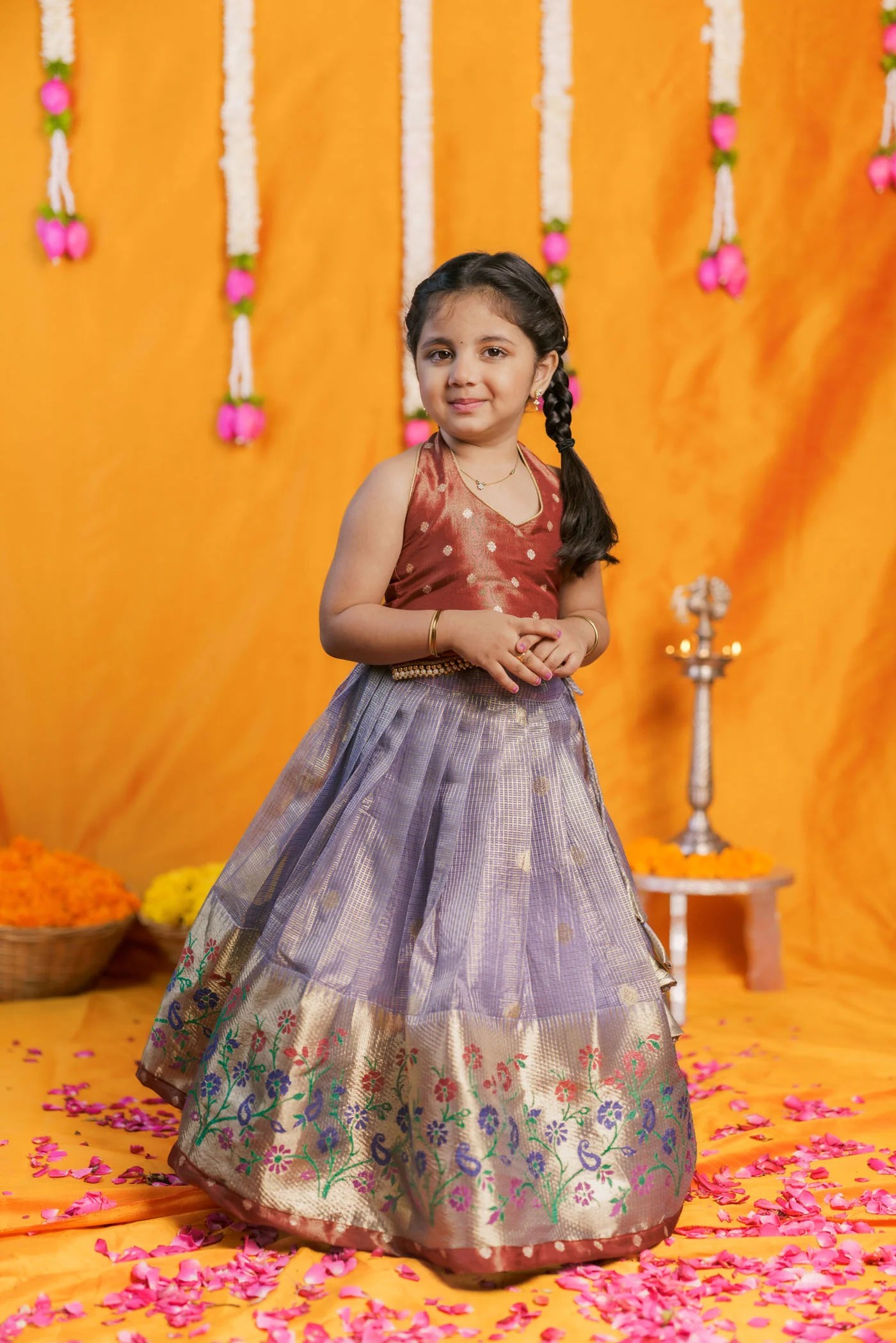 Gargi Lavender Lehenga Mini (Set of 2) - Image 6