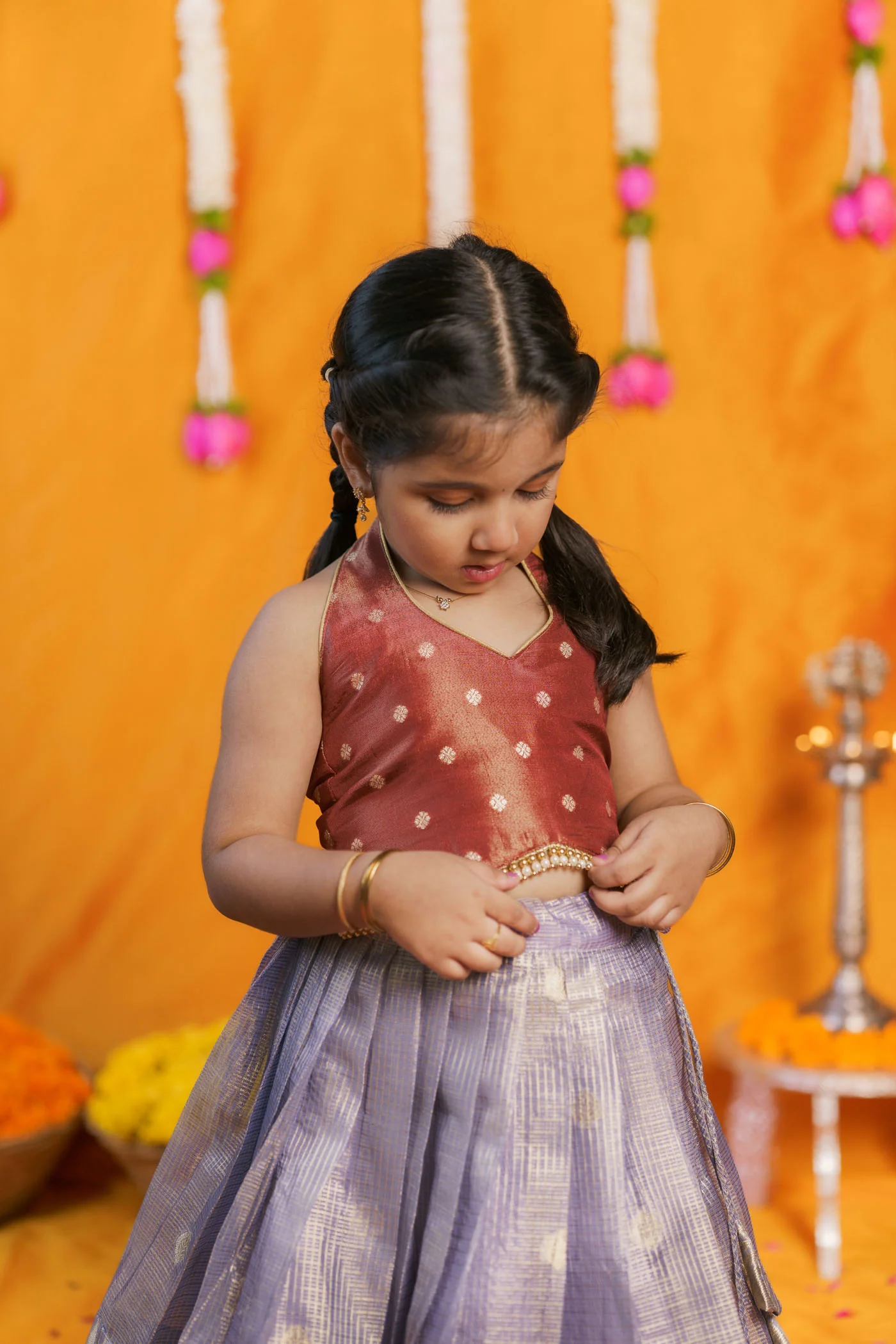 Gargi Lavender Lehenga Mini (Set of 2) - Image 7