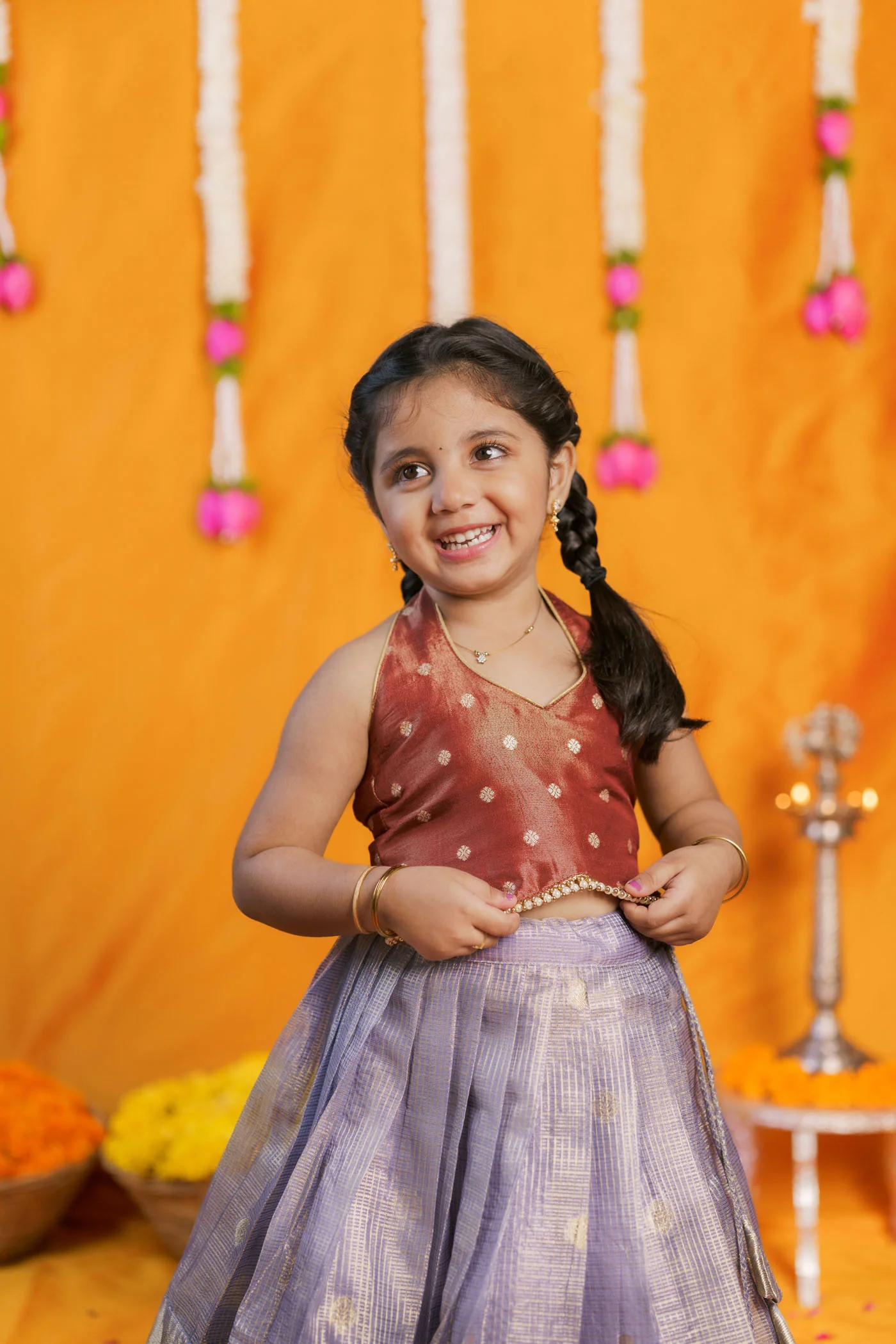 Gargi Lavender Lehenga Mini (Set of 2) - Image 9