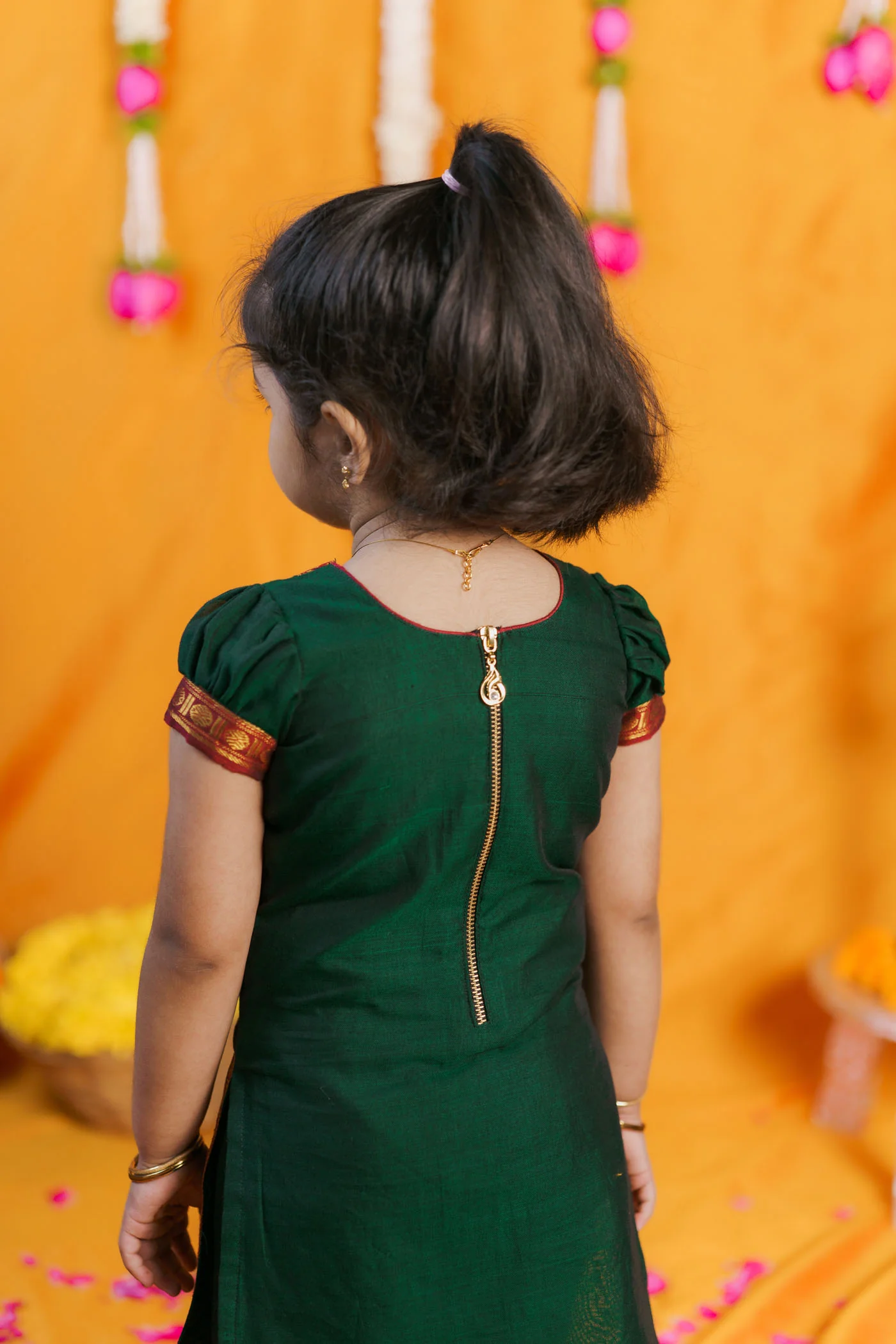 Sreeja Green Kurti Set Mini (Set of 2) - Image 7