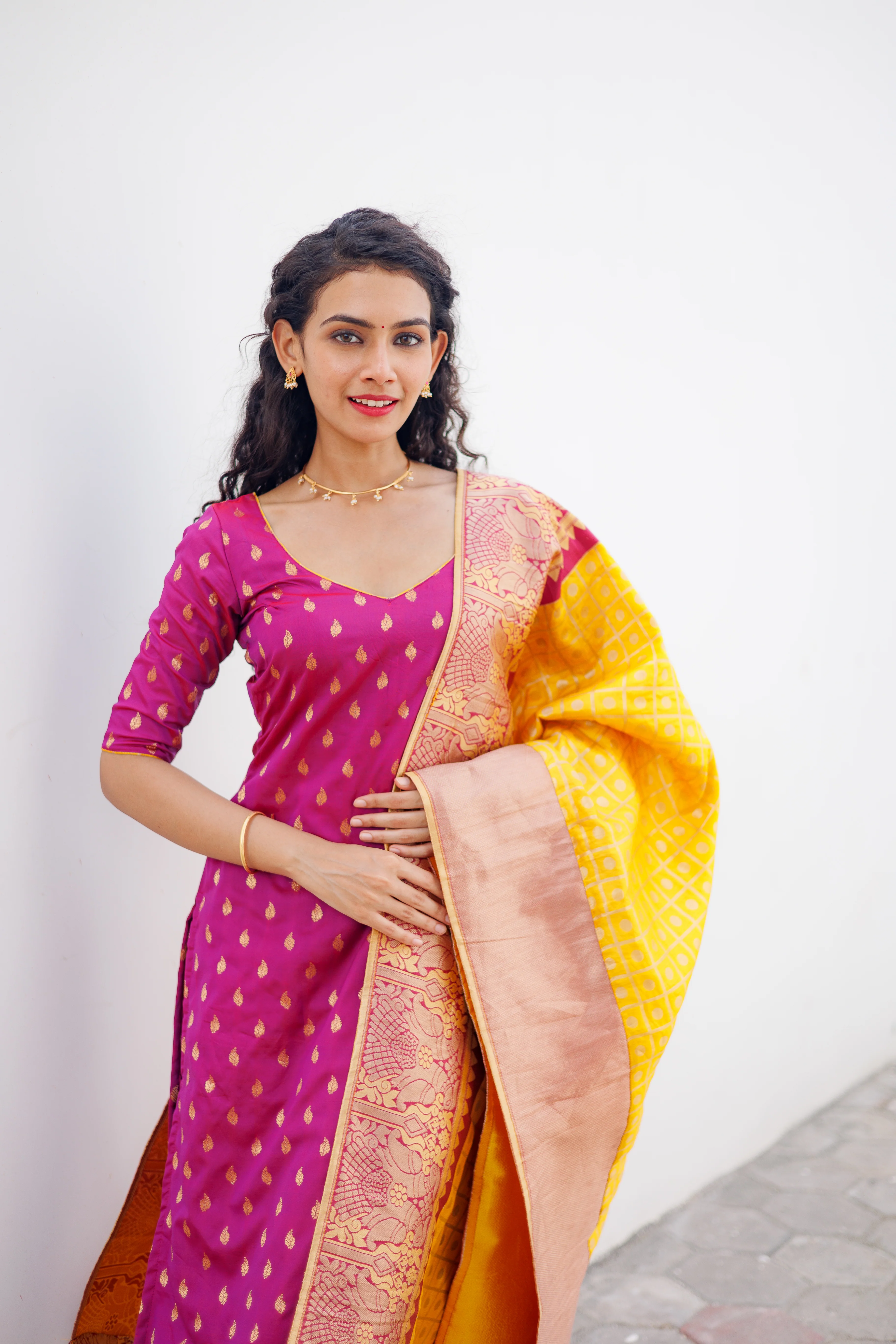 GRG - Aakruti Magenta (Kurti only)- XS only - Image 2