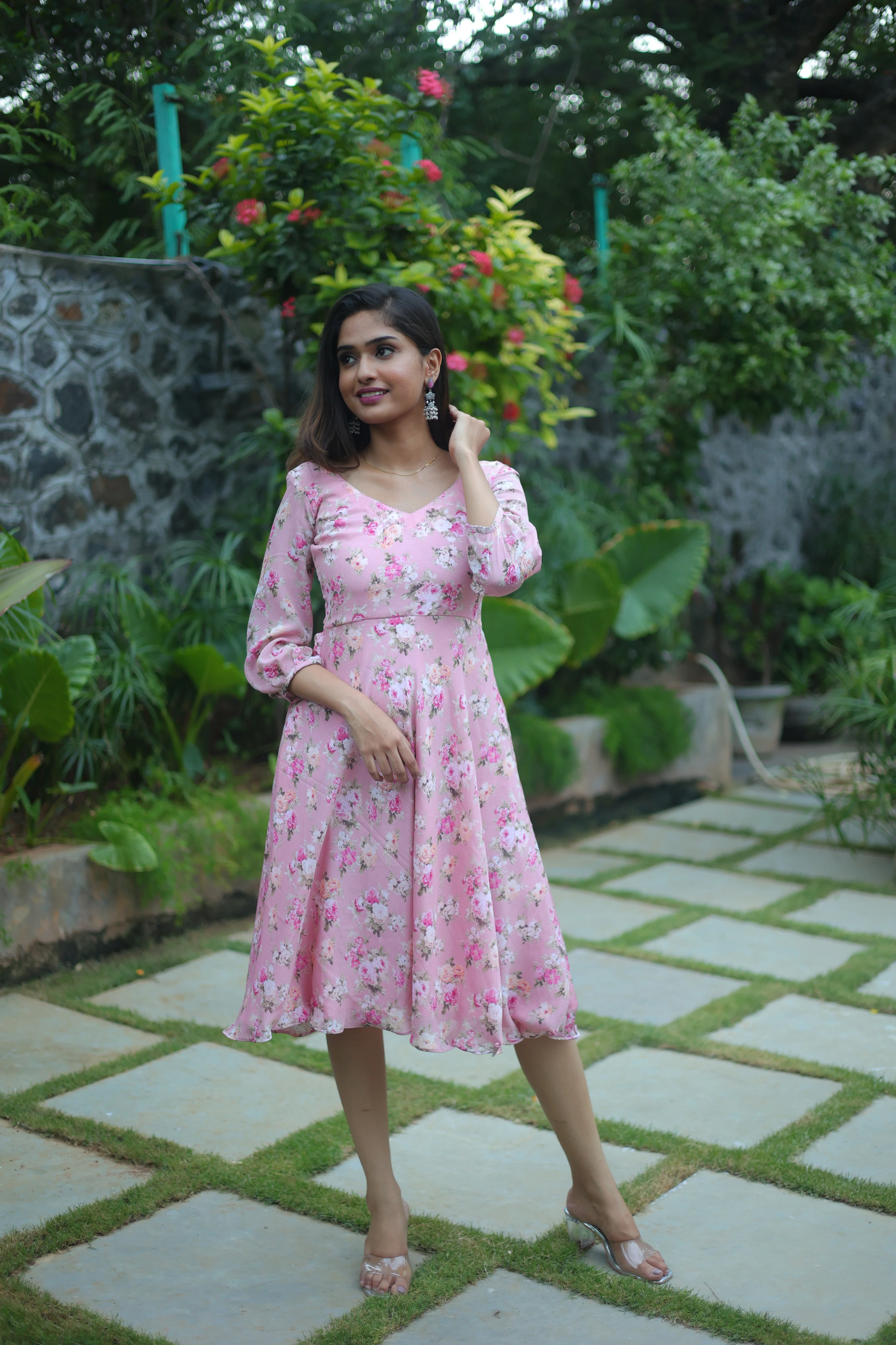 GRG - Myra light pink georgette dress - S only - Image 2