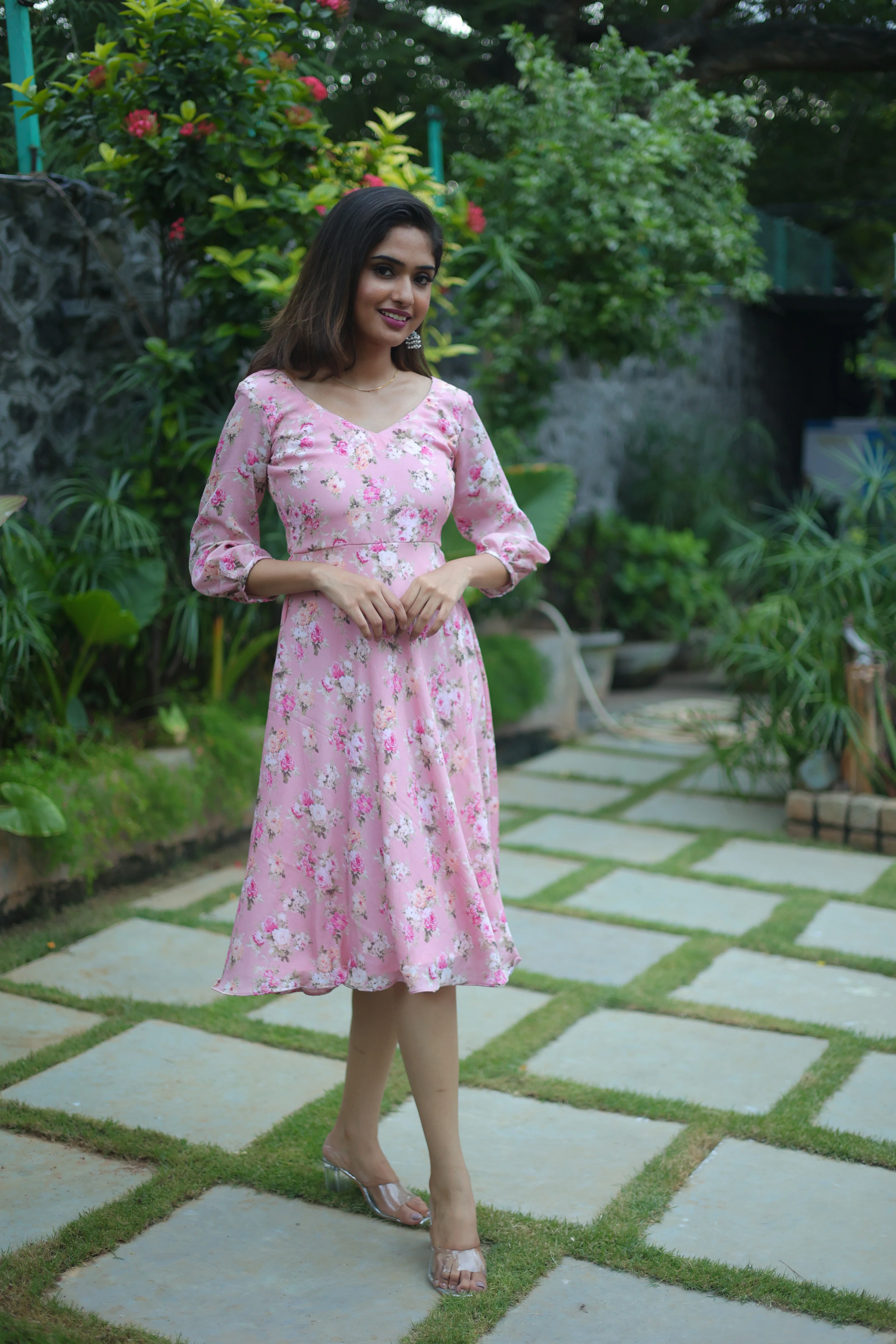GRG - Myra light pink georgette dress - S only - Image 7