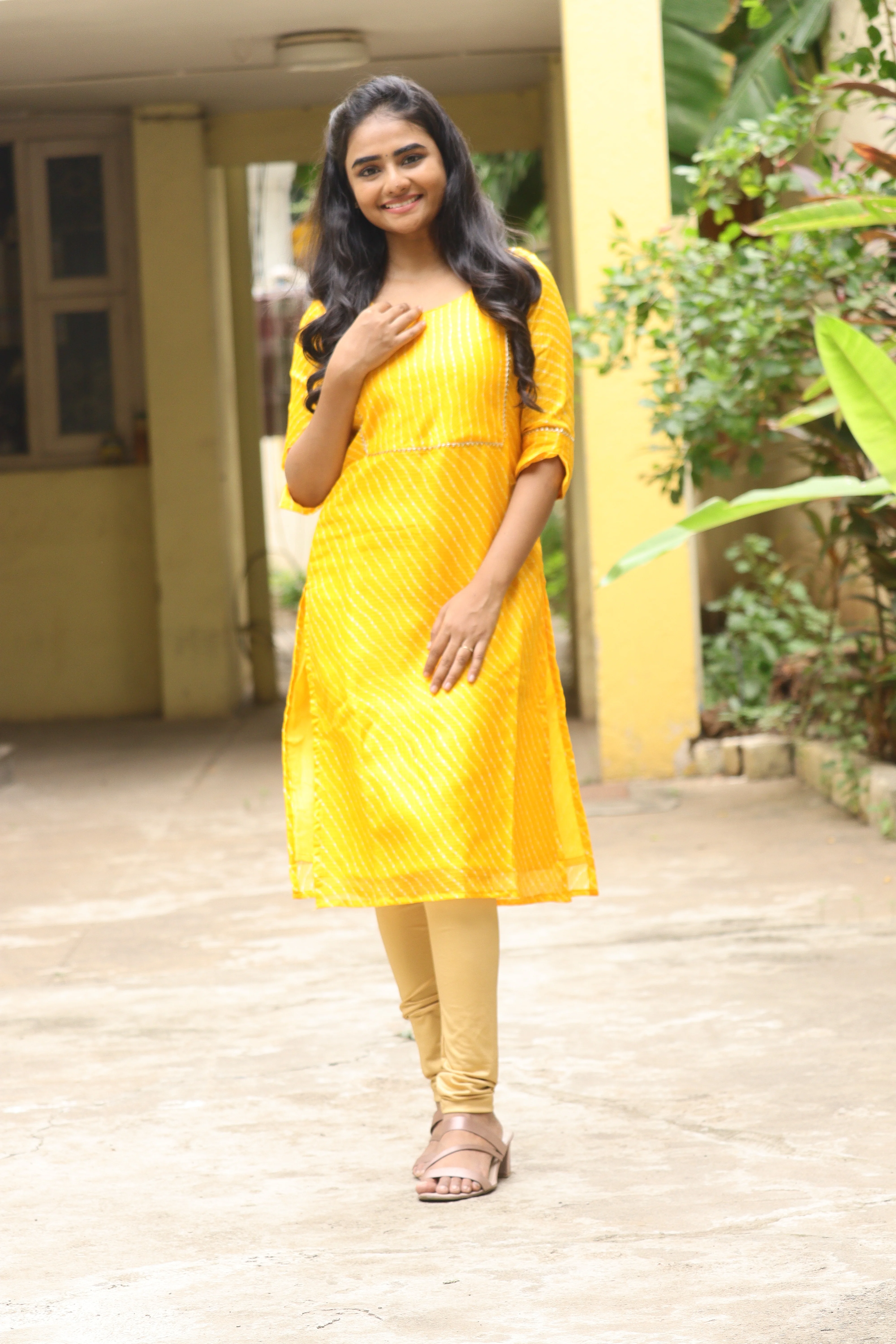 GRG - Swarna yellow kurthi (Top only) - XS only - Image 2