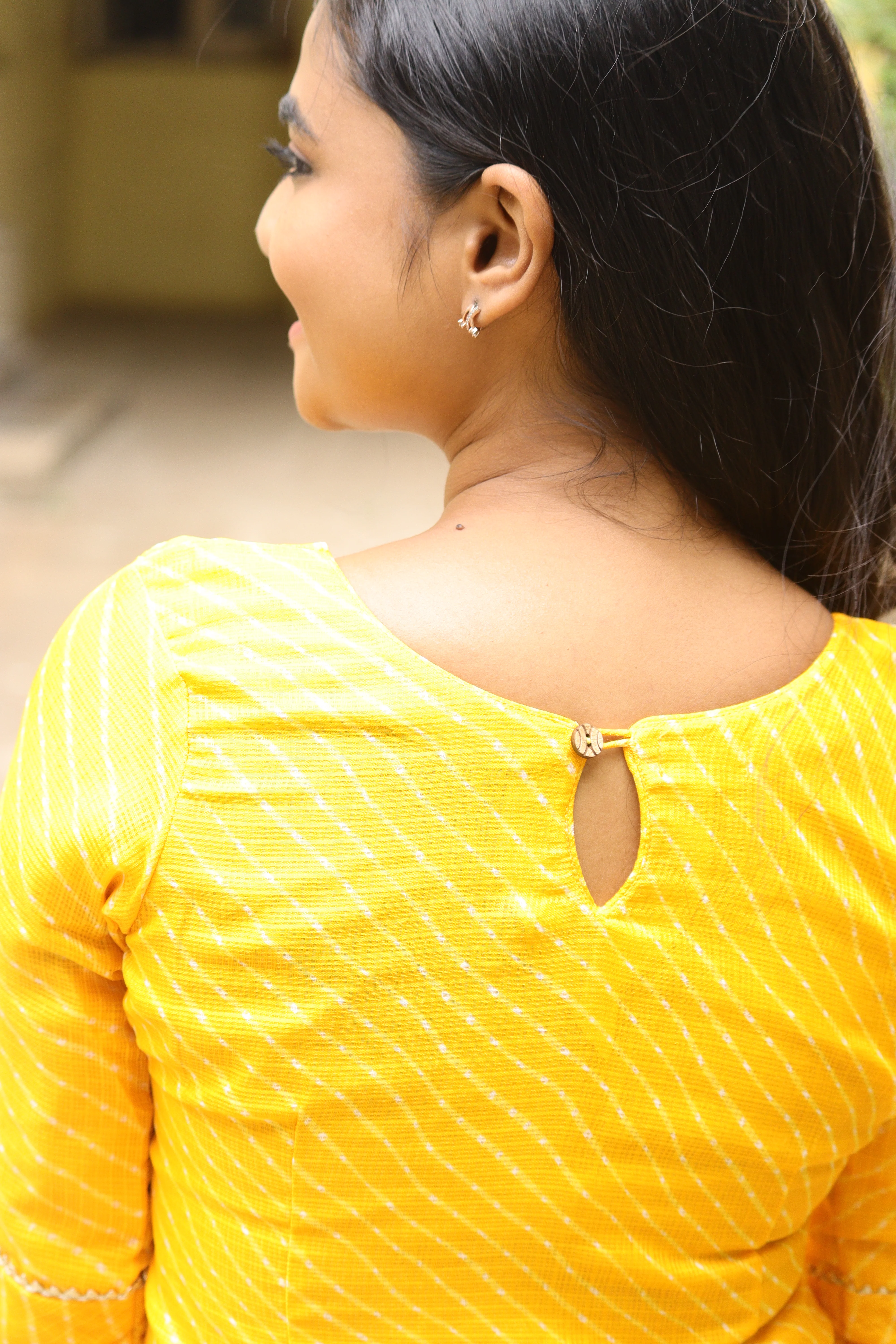 GRG - Swarna yellow kurthi (Top only) - XS only - Image 4