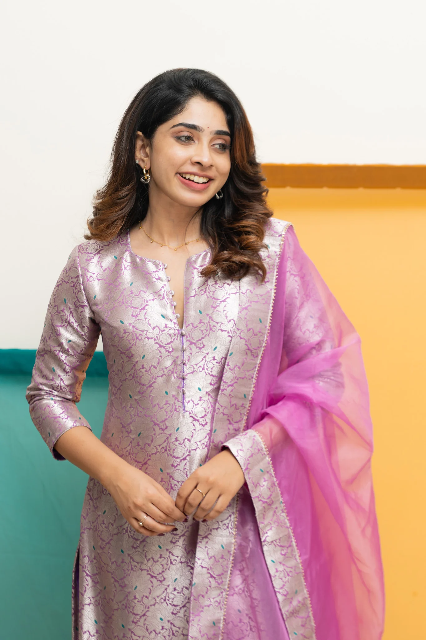 Harini Lavender Kurti Set - Image 10