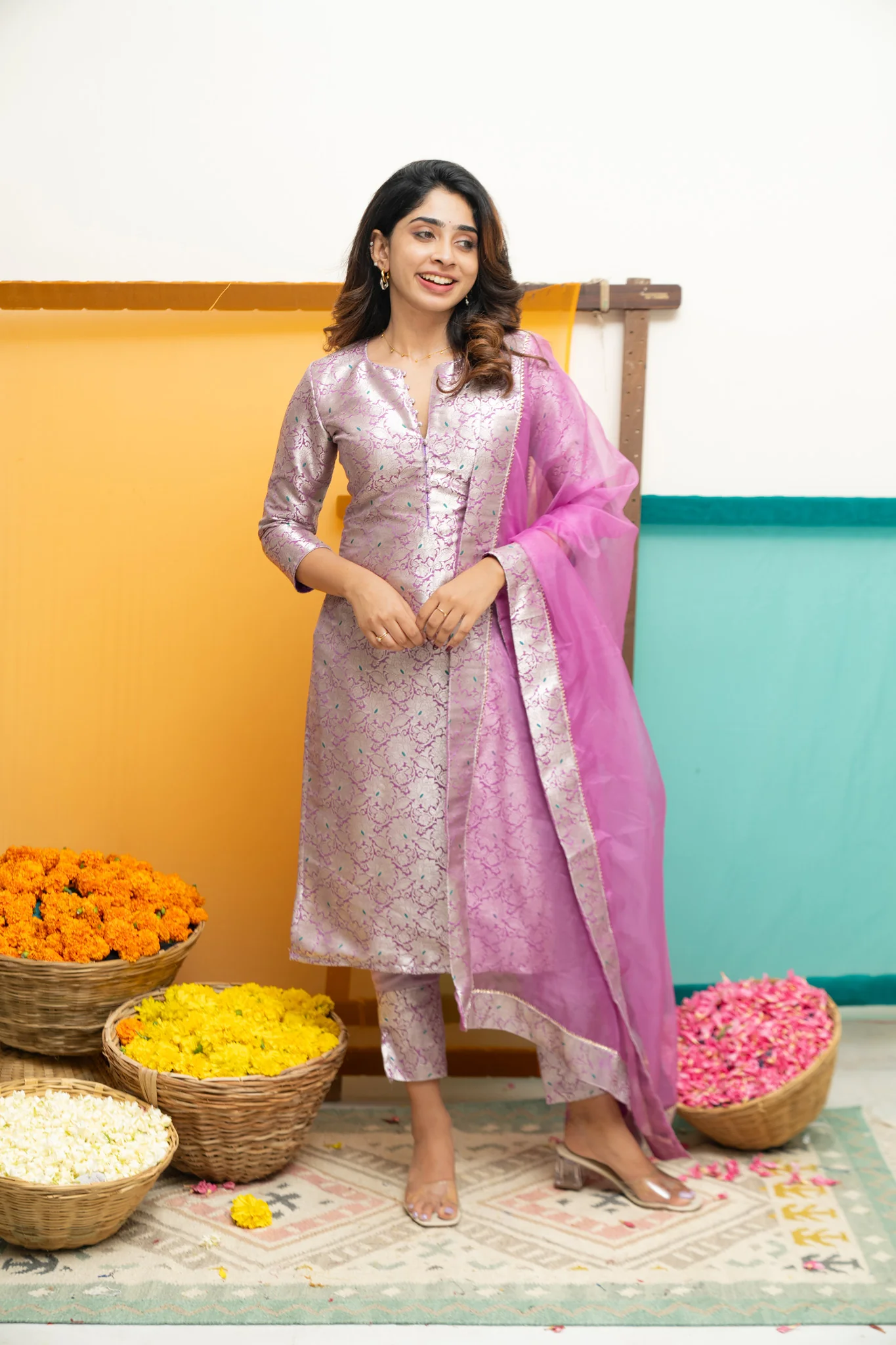 Harini Lavender Kurti Set - Image 4