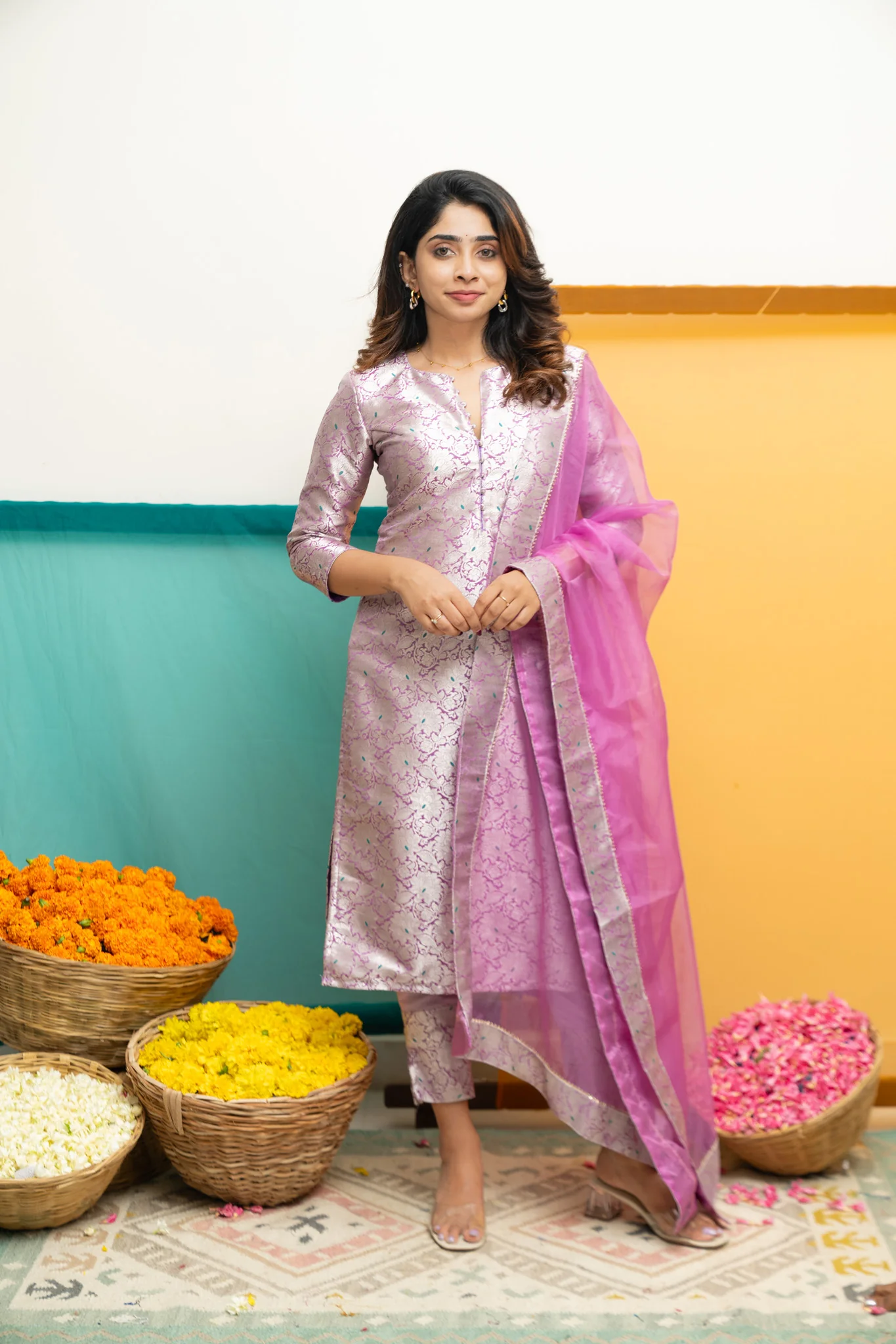 Harini Lavender Kurti Set - Image 7