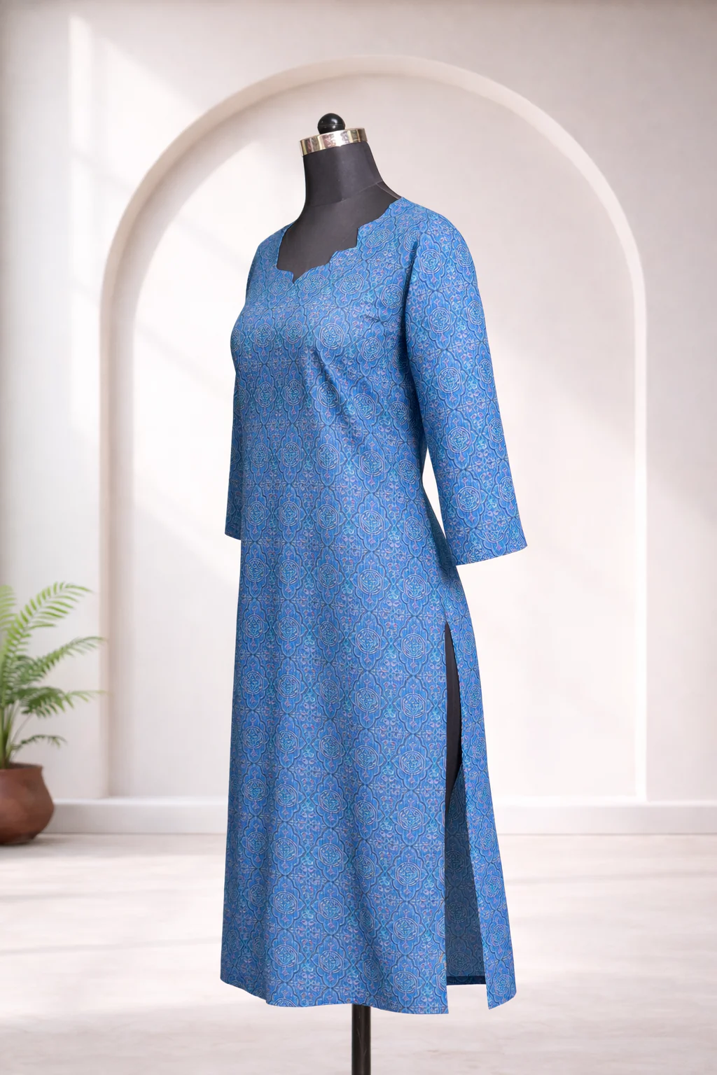 Ilamathi  Blue Kurti - Image 4