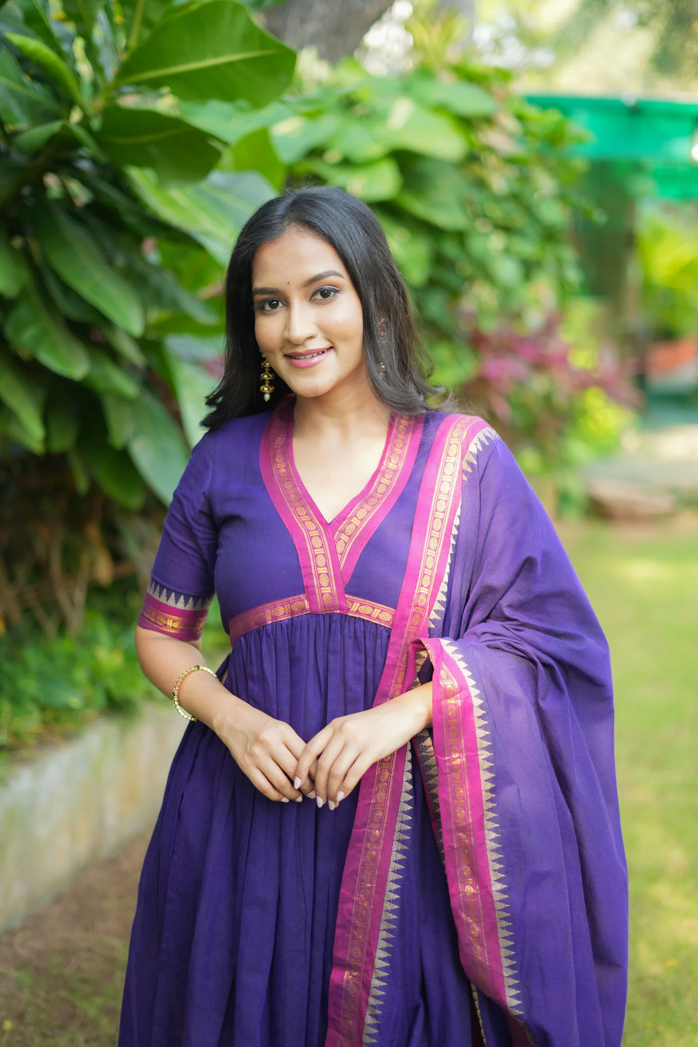 Avanti Royal Purple Anarkali Kurta Set - Image 8