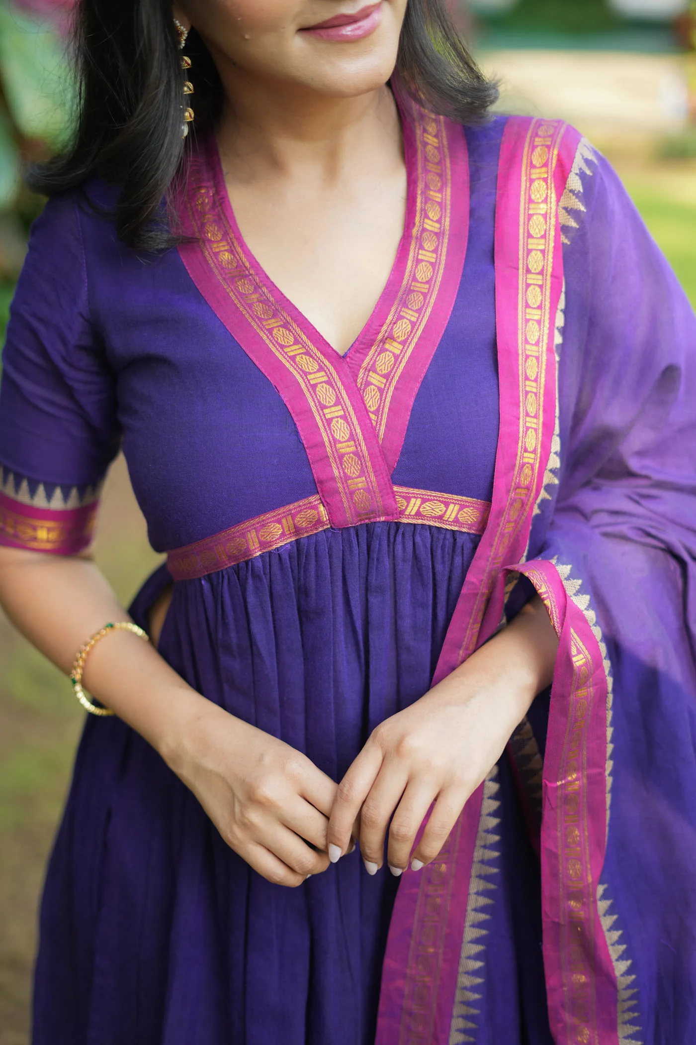 Avanti Royal Purple Anarkali Kurta Set - Image 9