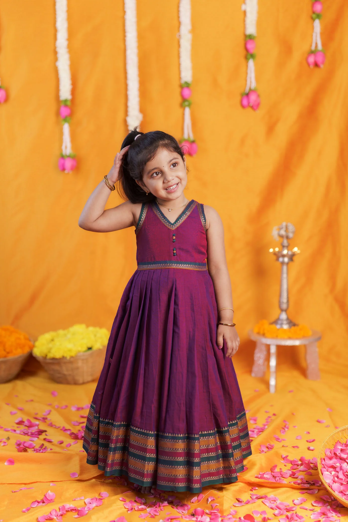 Geetanjali Magenta Frock Mini - Image 10