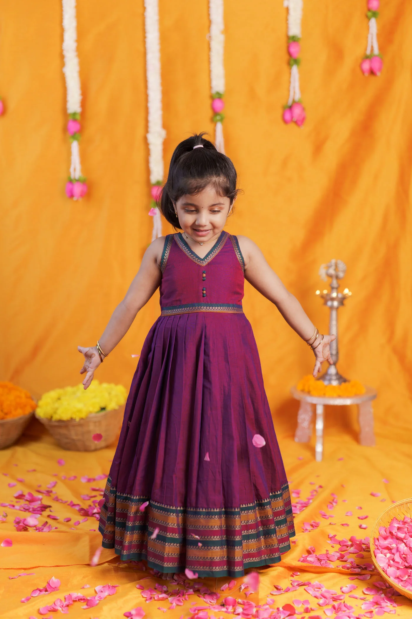 Geetanjali Magenta Frock Mini - Image 11