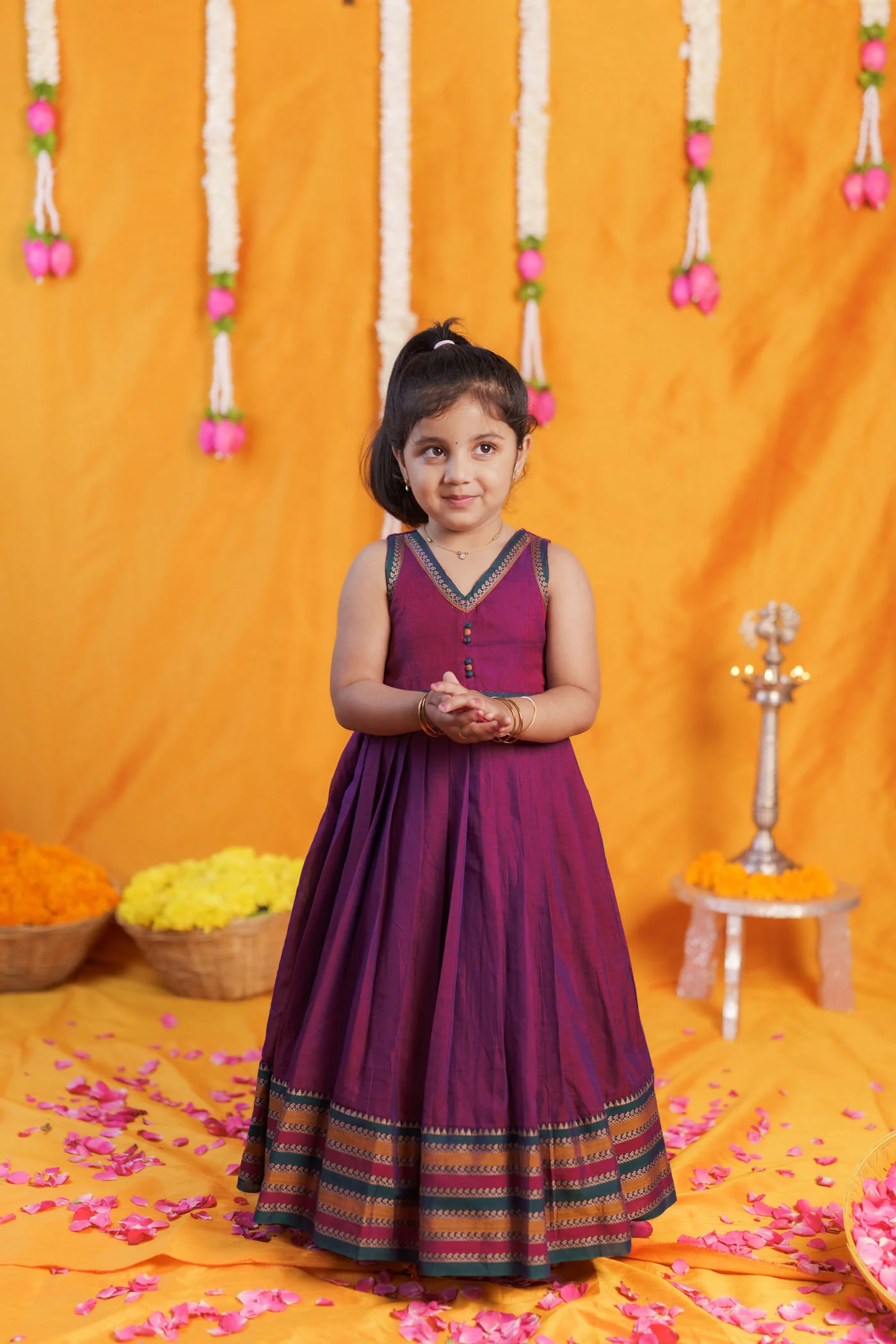 Geetanjali Magenta Frock Mini - Image 12