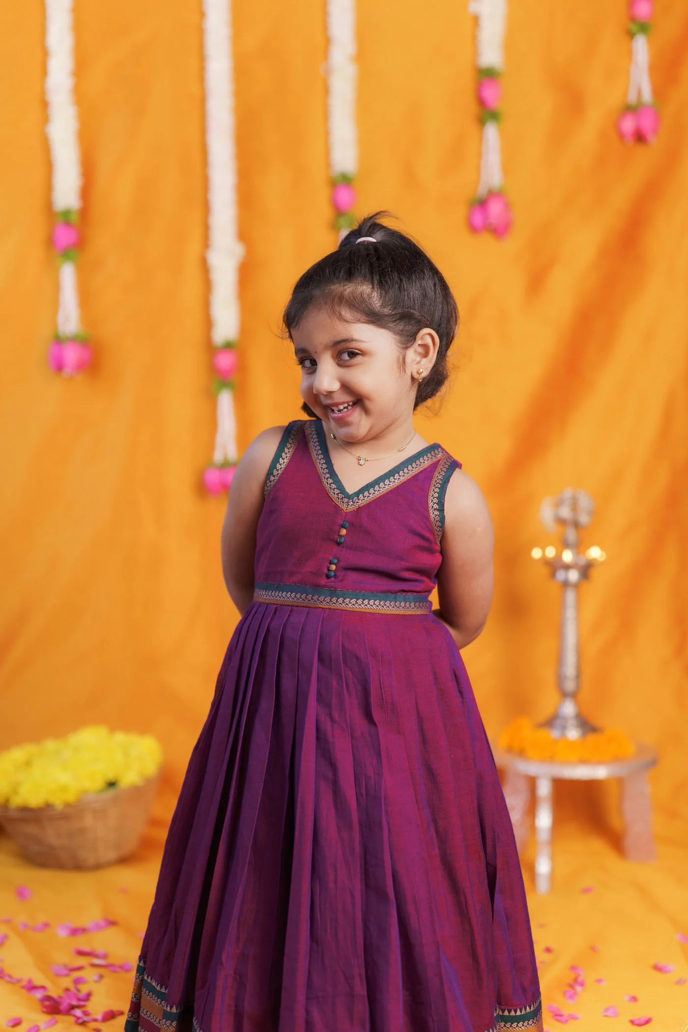 Geetanjali Magenta Frock Mini - Image 13