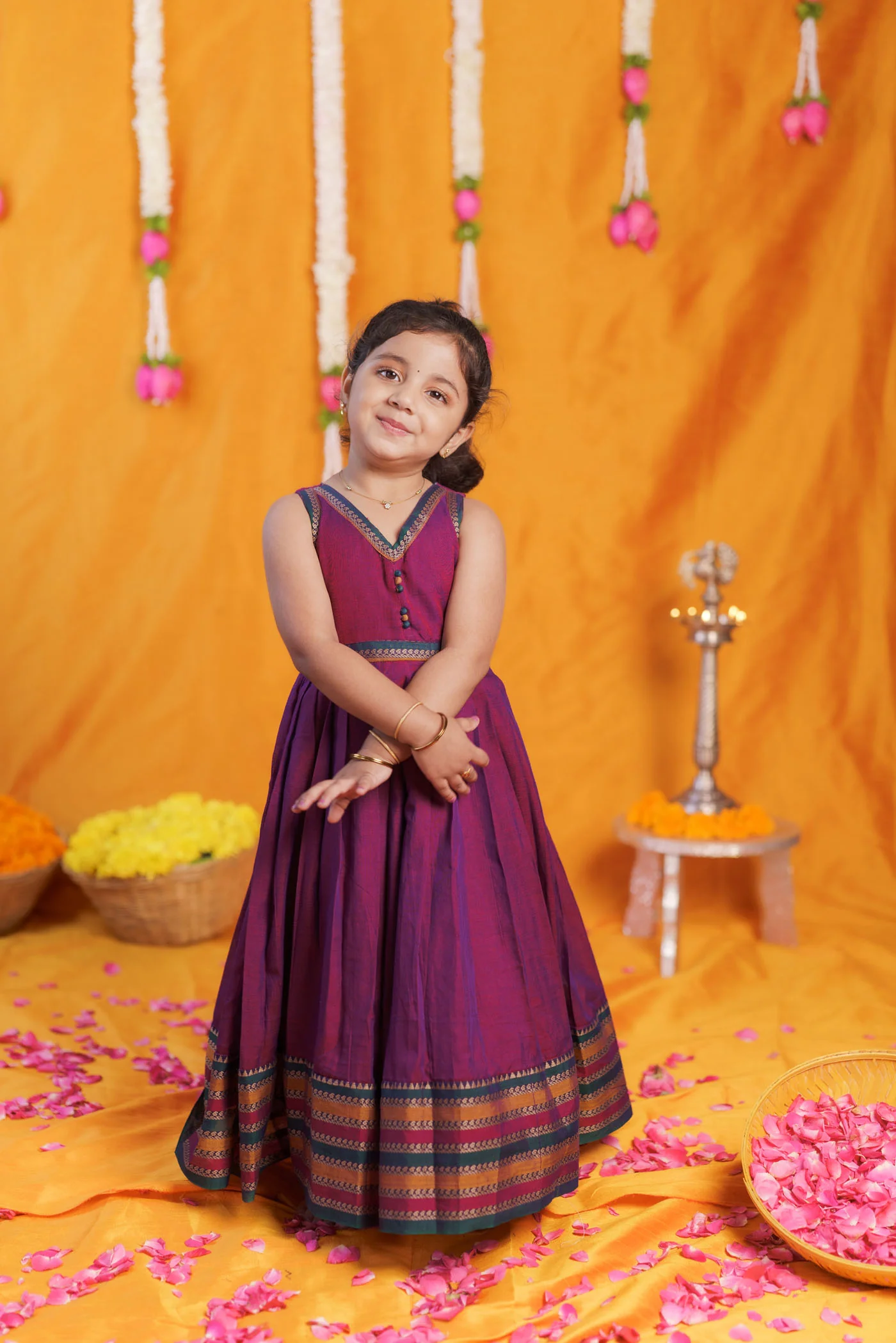 Geetanjali Magenta Frock Mini - Image 3