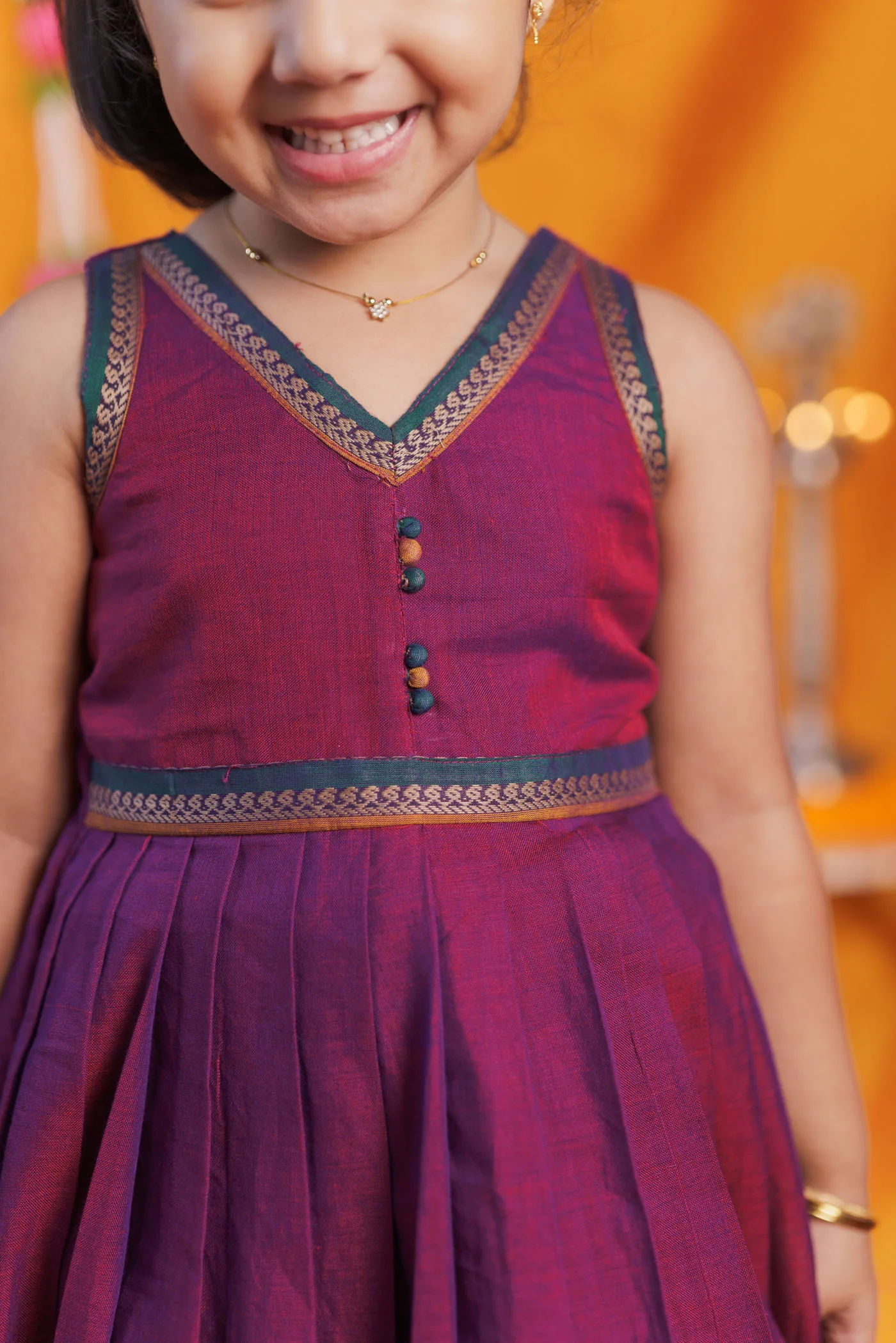 Geetanjali Magenta Frock Mini - Image 4