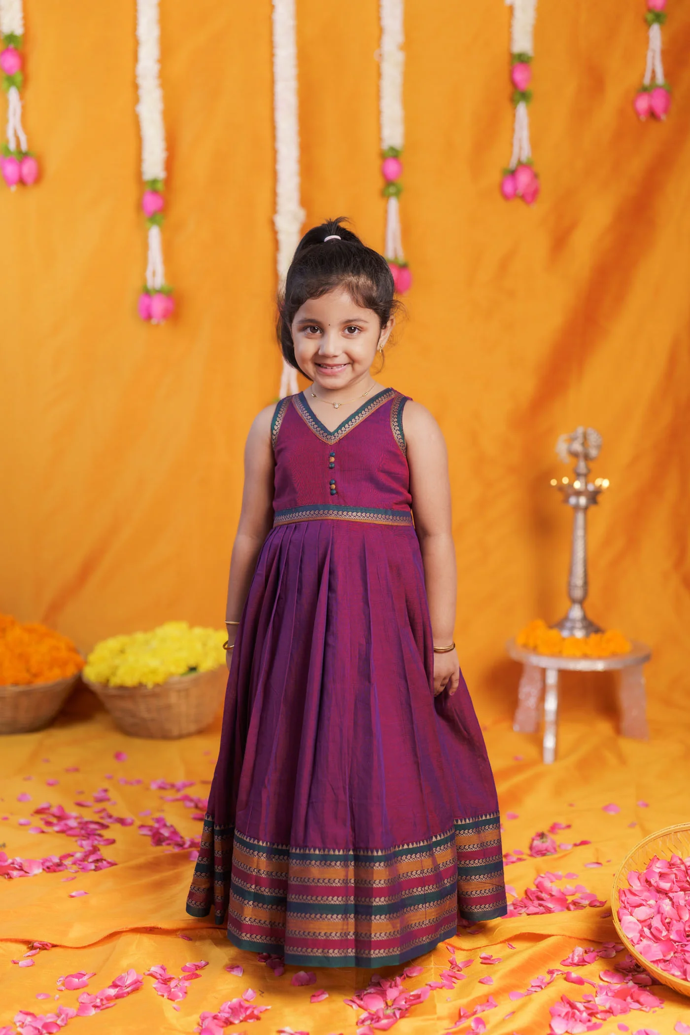 Geetanjali Magenta Frock Mini - Image 5