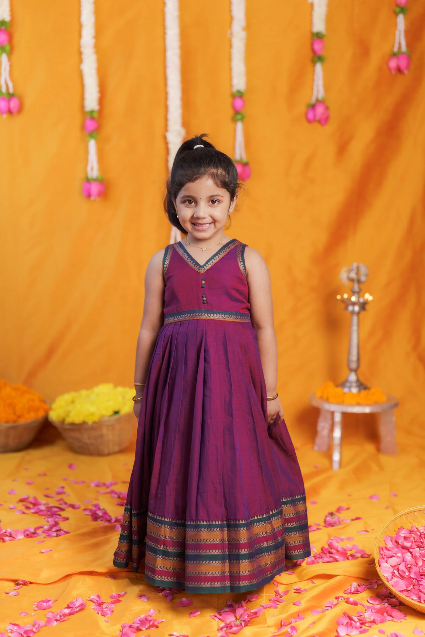 Geetanjali Magenta Frock Mini - Image 6