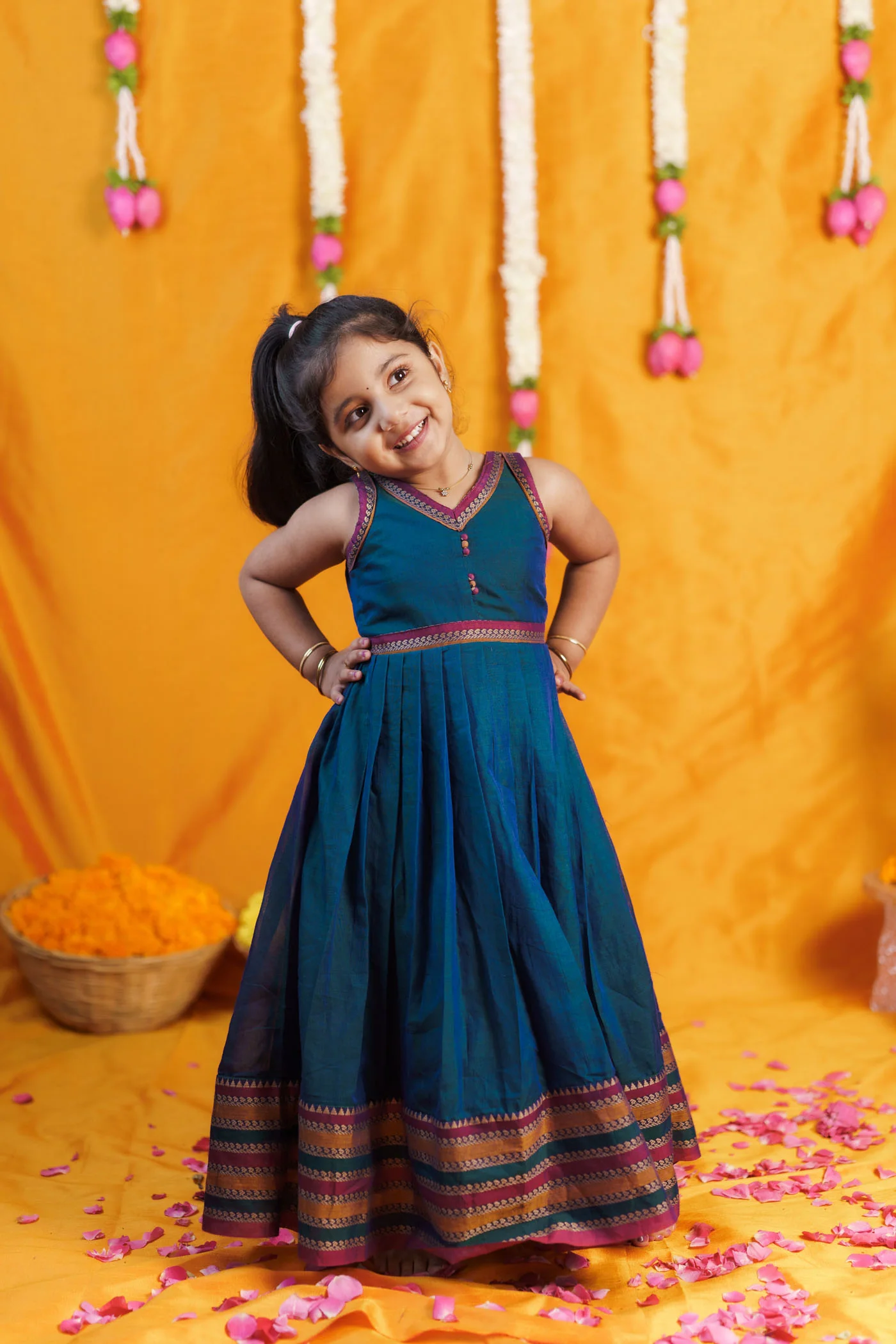 Geetanjali Teal Mom & Me Set - Image 11
