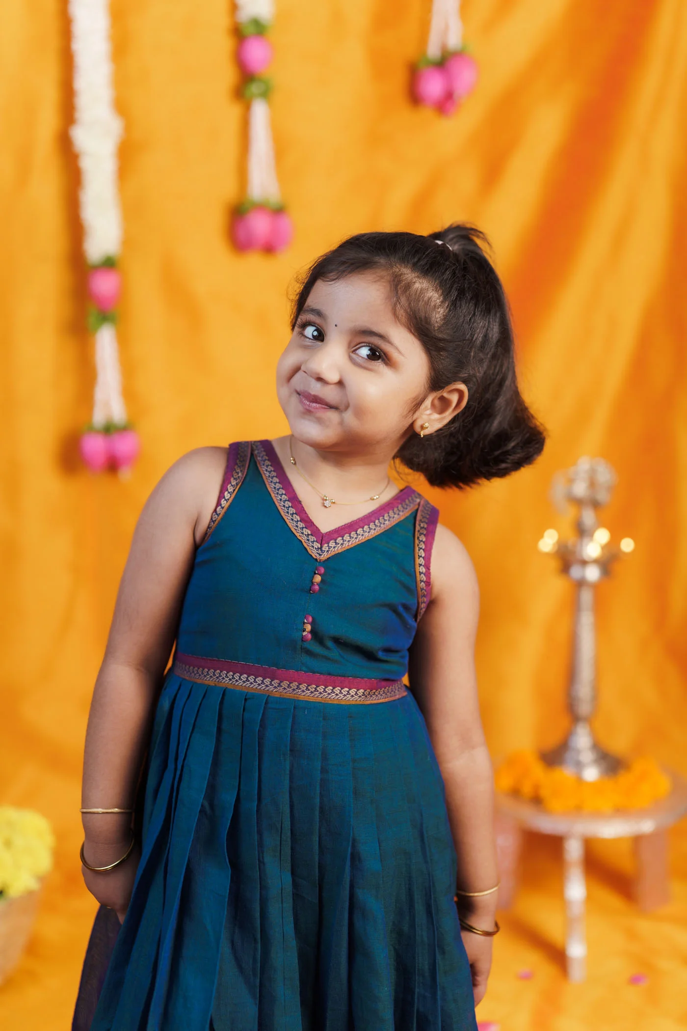 Geetanjali Teal Mom & Me Set - Image 6