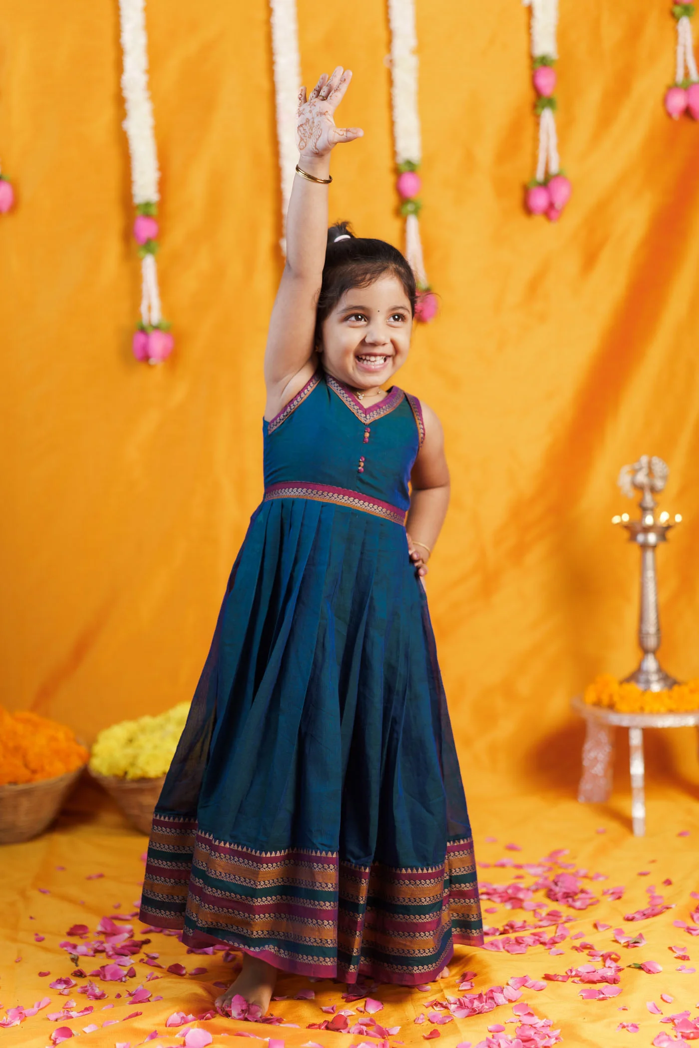 Geetanjali Teal Mom & Me Set - Image 10