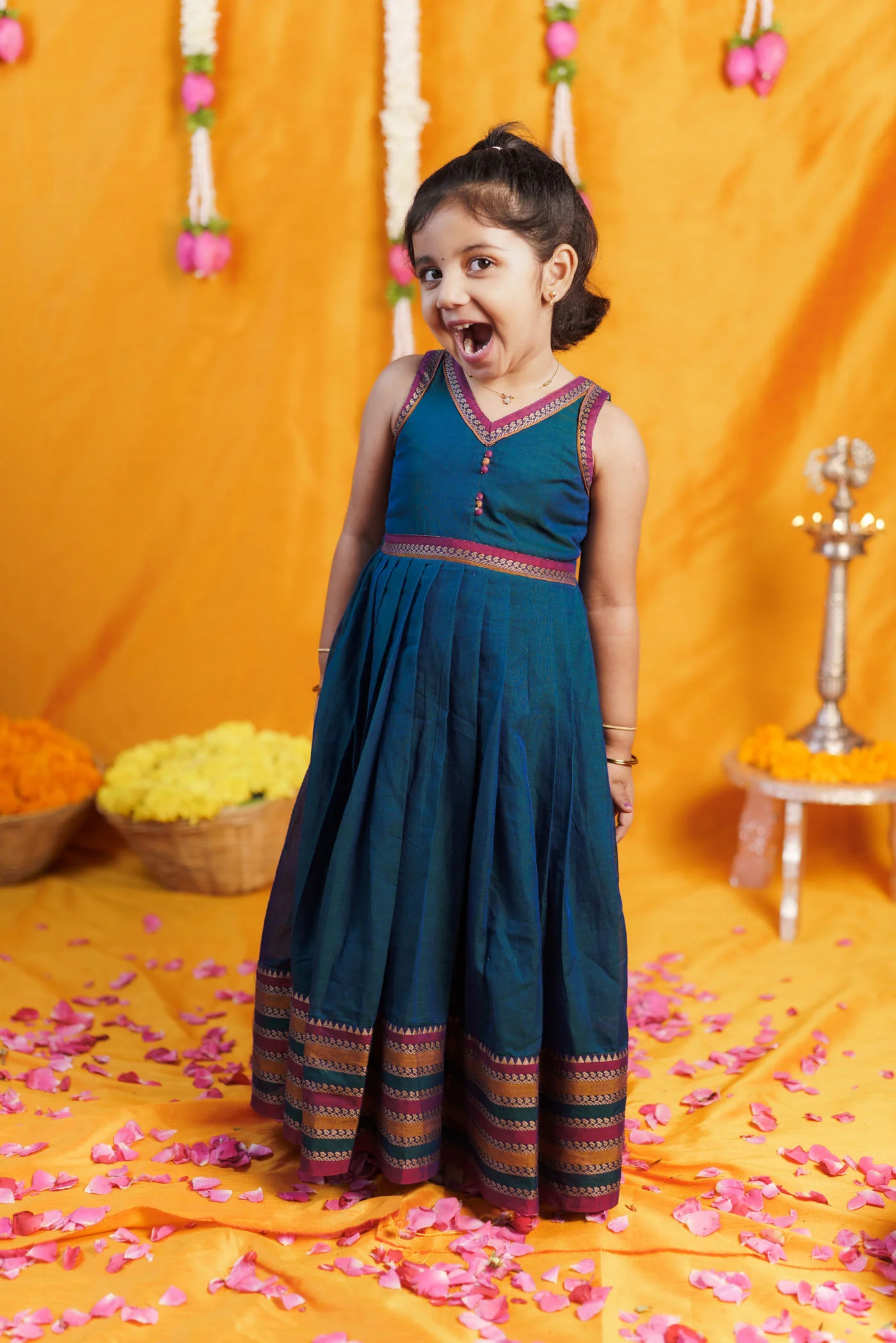 IMD - Geetanjali Teal Frock Mini - Image 3