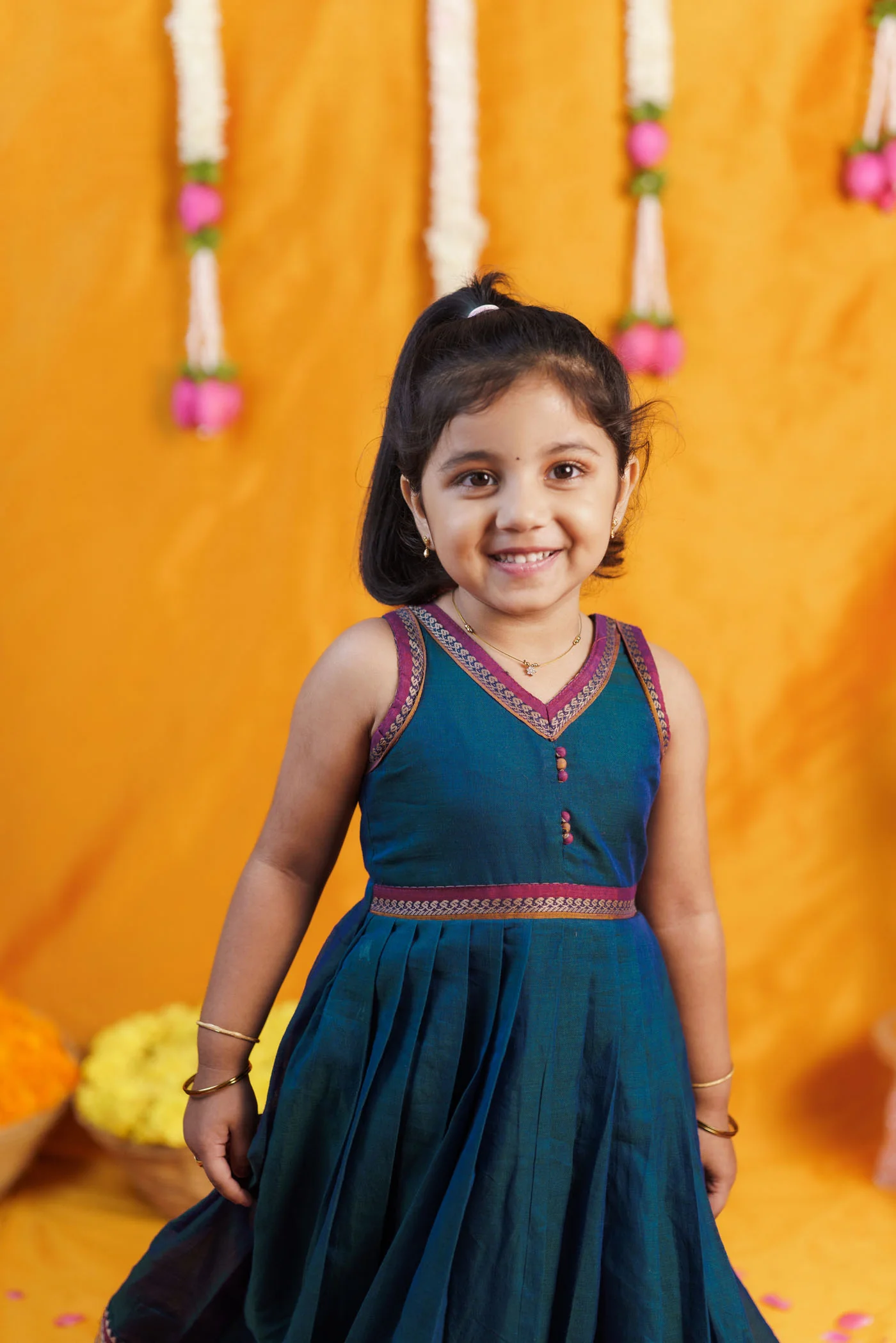 Geetanjali Teal Mom & Me Set - Image 18