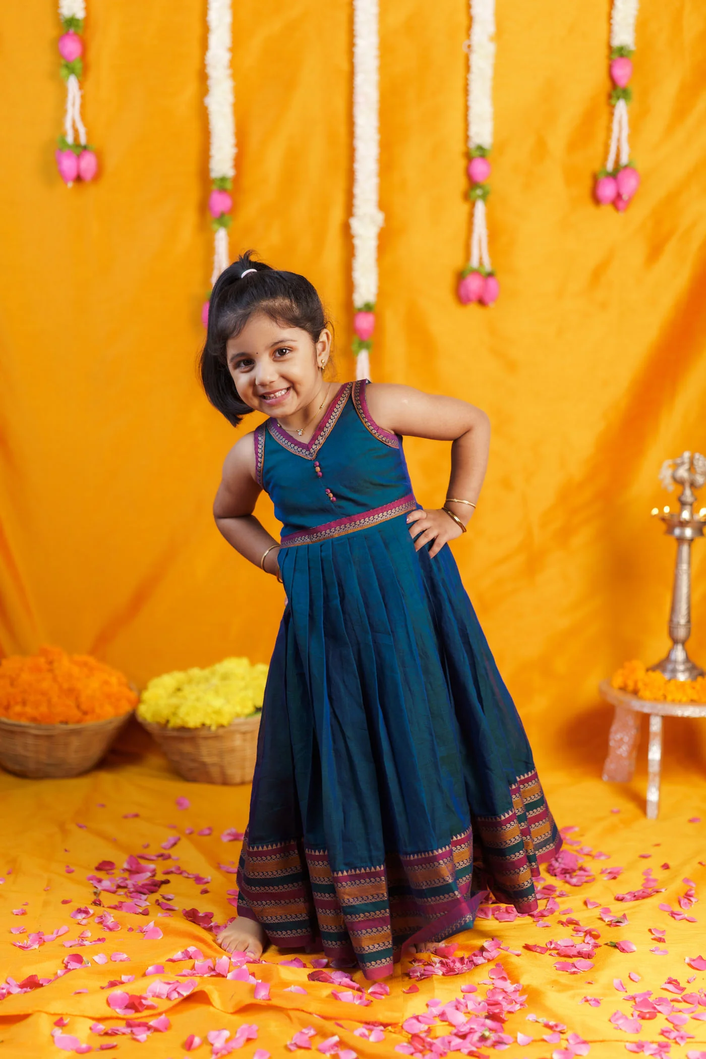 Geetanjali Teal Mom & Me Set - Image 15