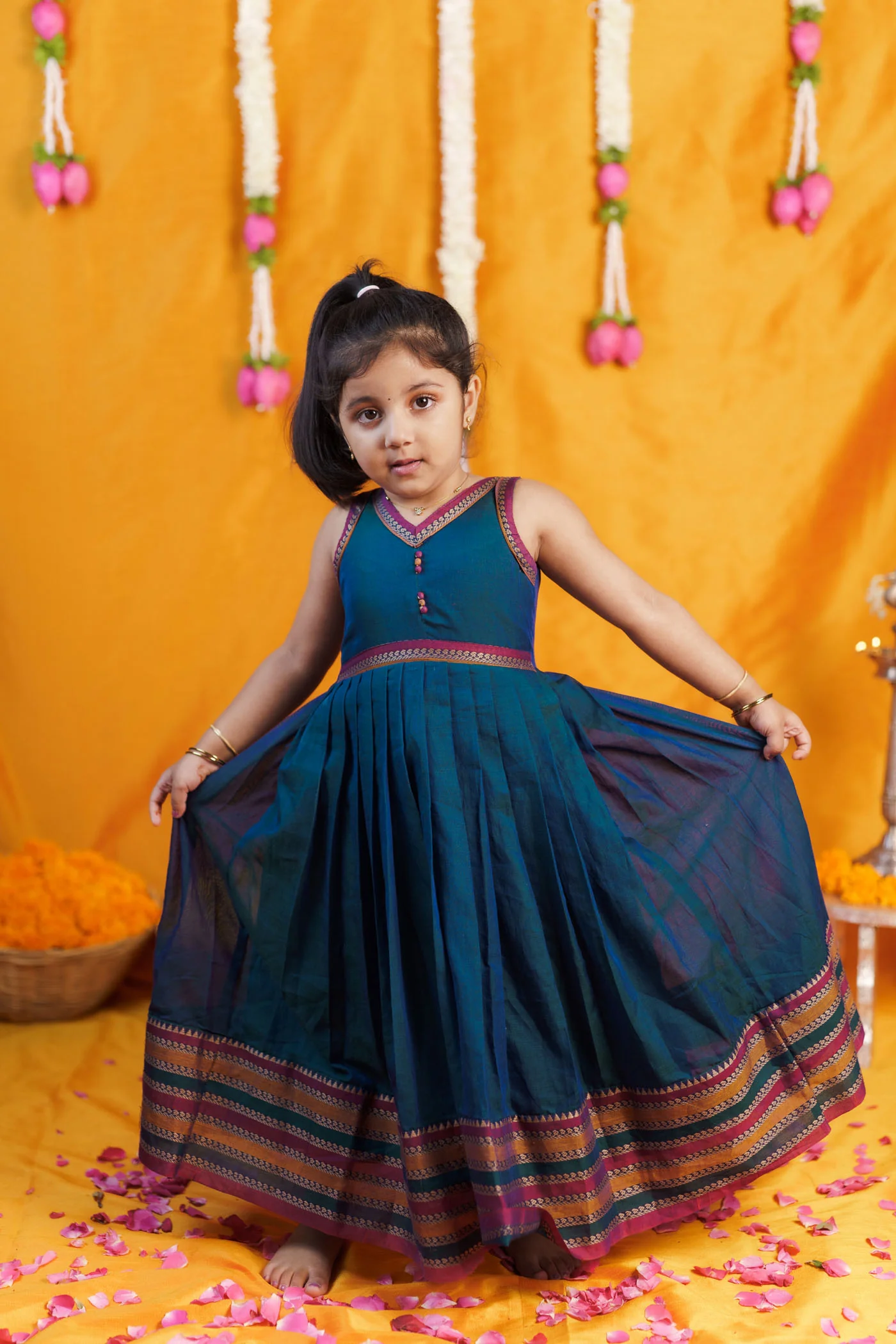 Geetanjali Teal Mom & Me Set - Image 14