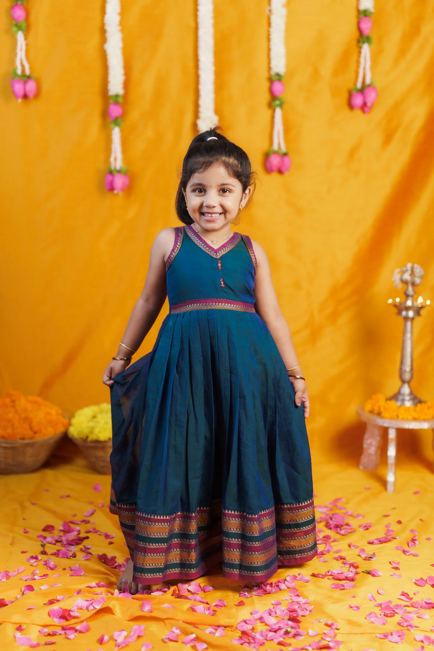 Geetanjali Teal Mom & Me Set - Image 3