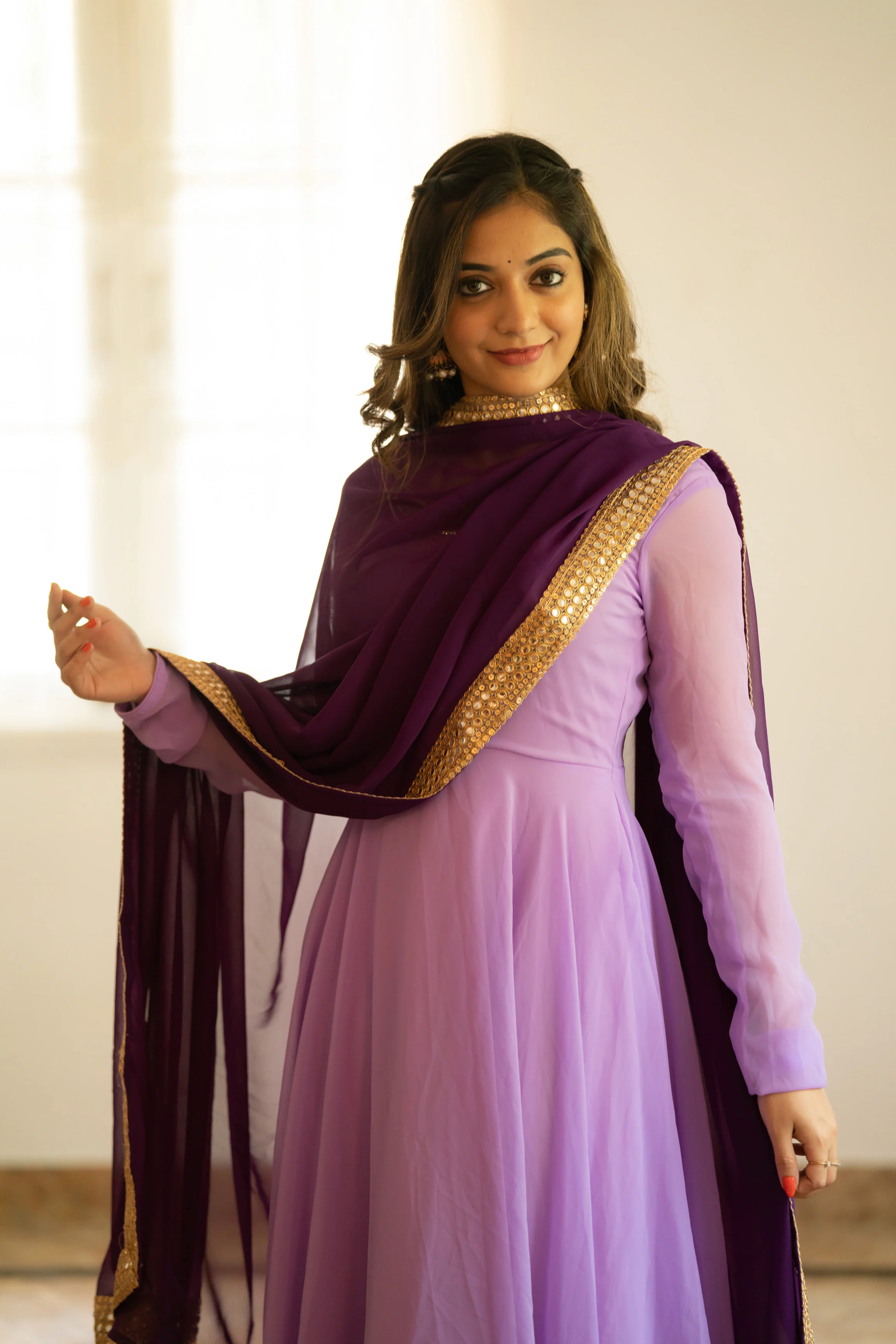 IMD - Isha Purple Georgette Dress - Image 4