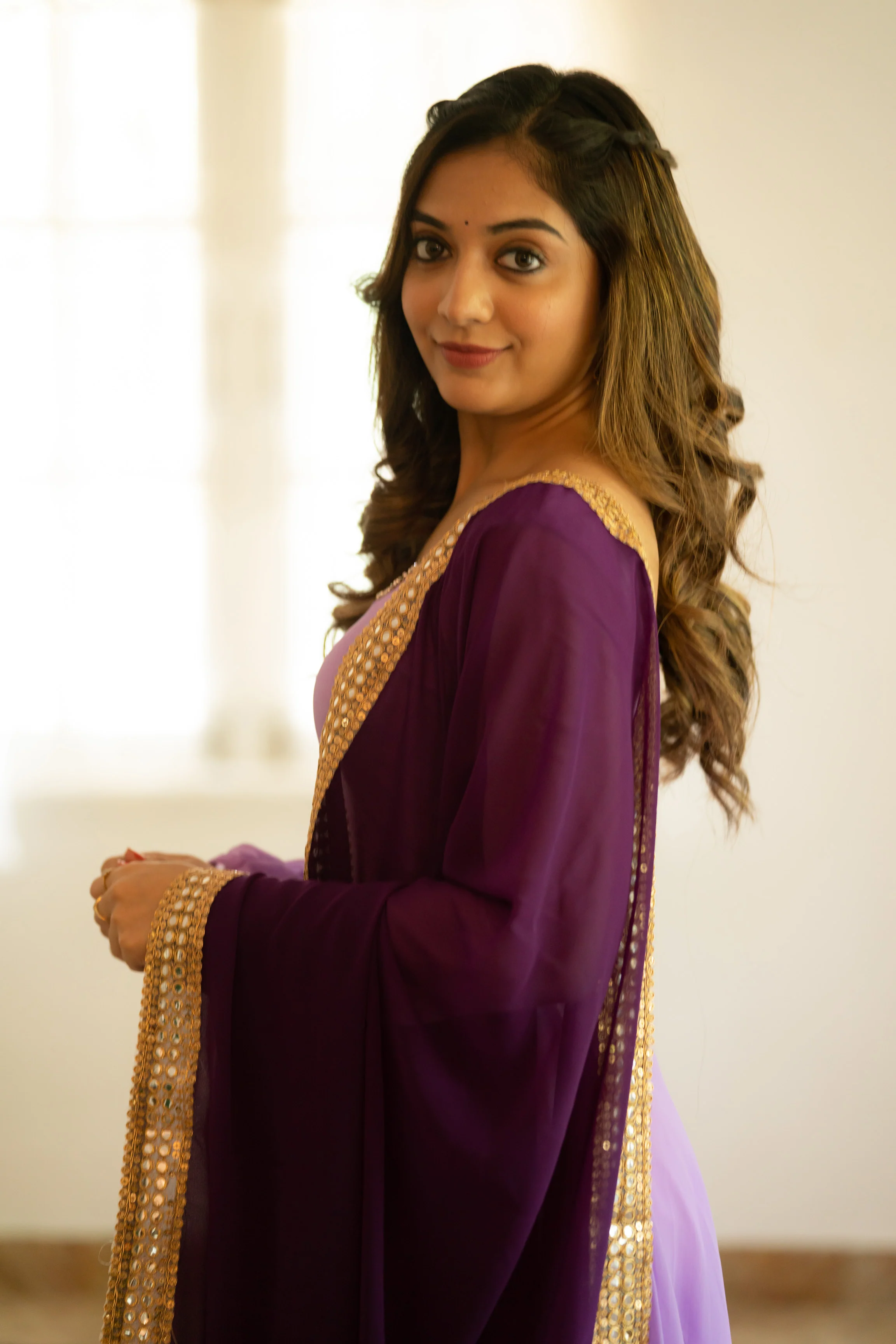 IMD - Isha Purple Georgette Dress - Image 6