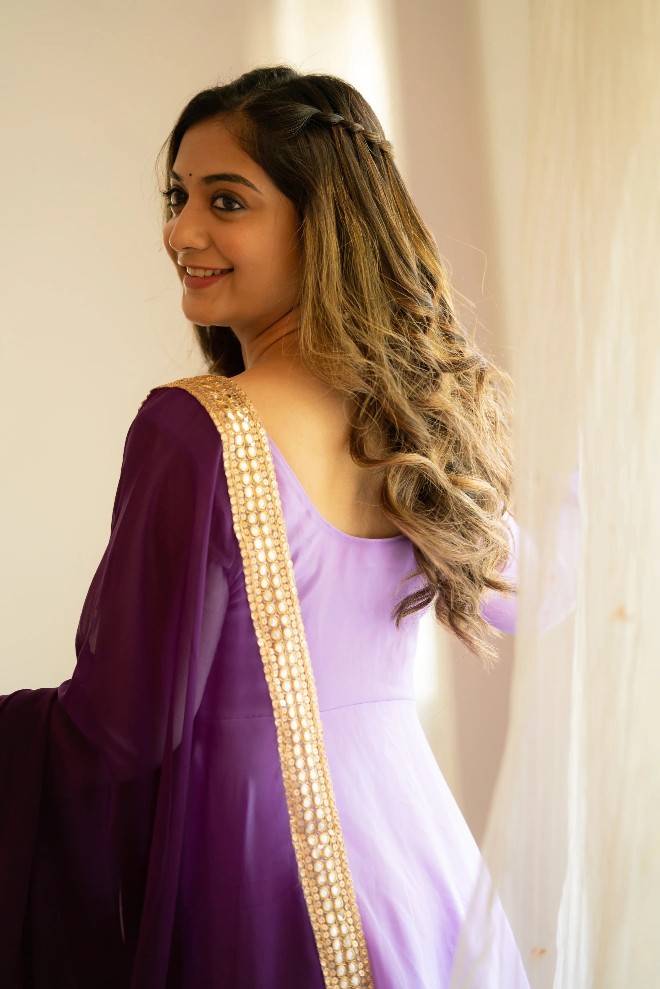 IMD - Isha Purple Georgette Dress - Image 7