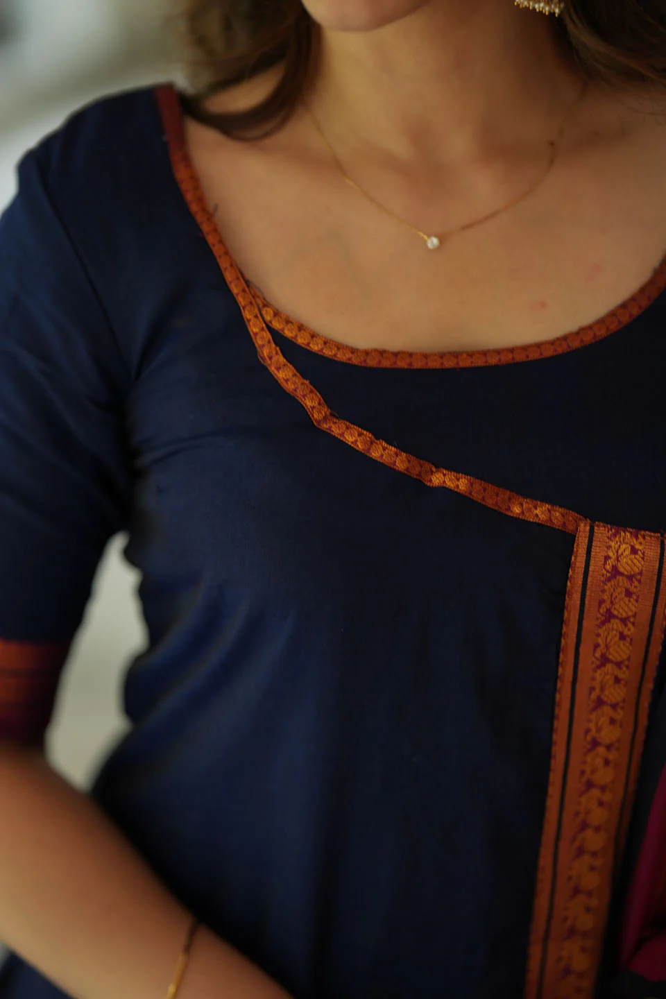 IMD - Jayanti Blue Kurti Set (top and Pant only) - Image 13