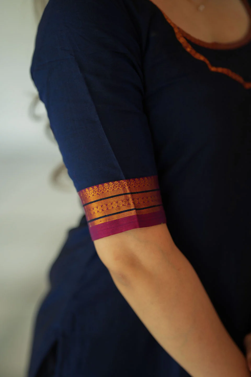IMD - Jayanti Blue Kurti Set (top and Pant only) - Image 3