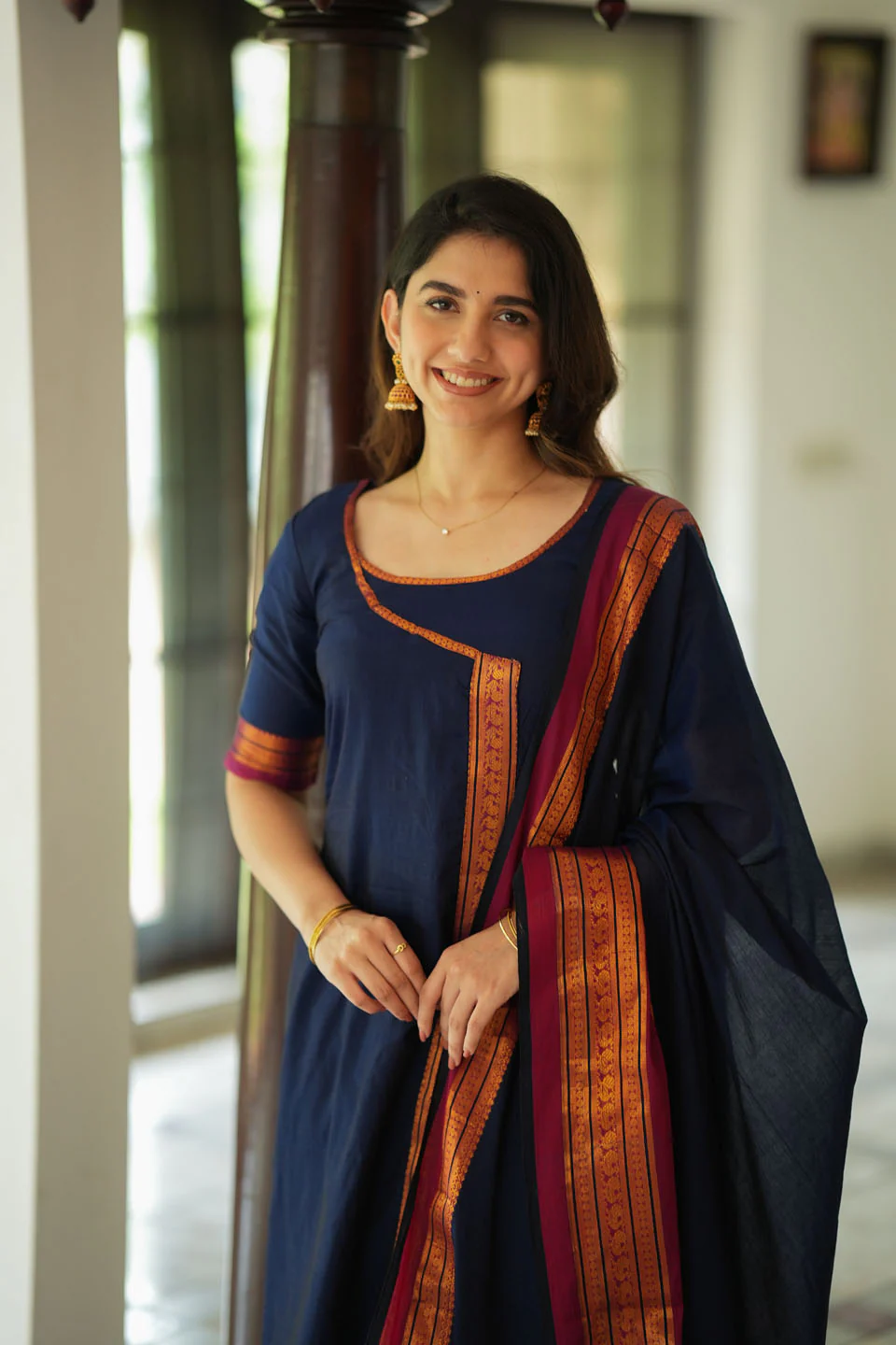 IMD - Jayanti Blue Kurti Set (top and Pant only) - Image 5