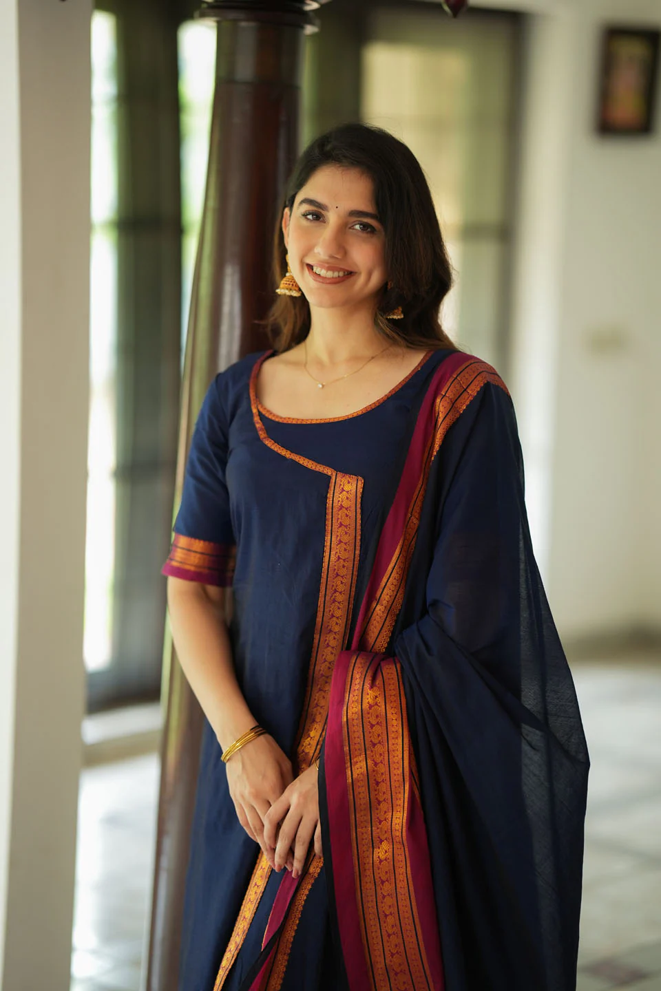 IMD - Jayanti Blue Kurti Set (top and Pant only) - Image 6