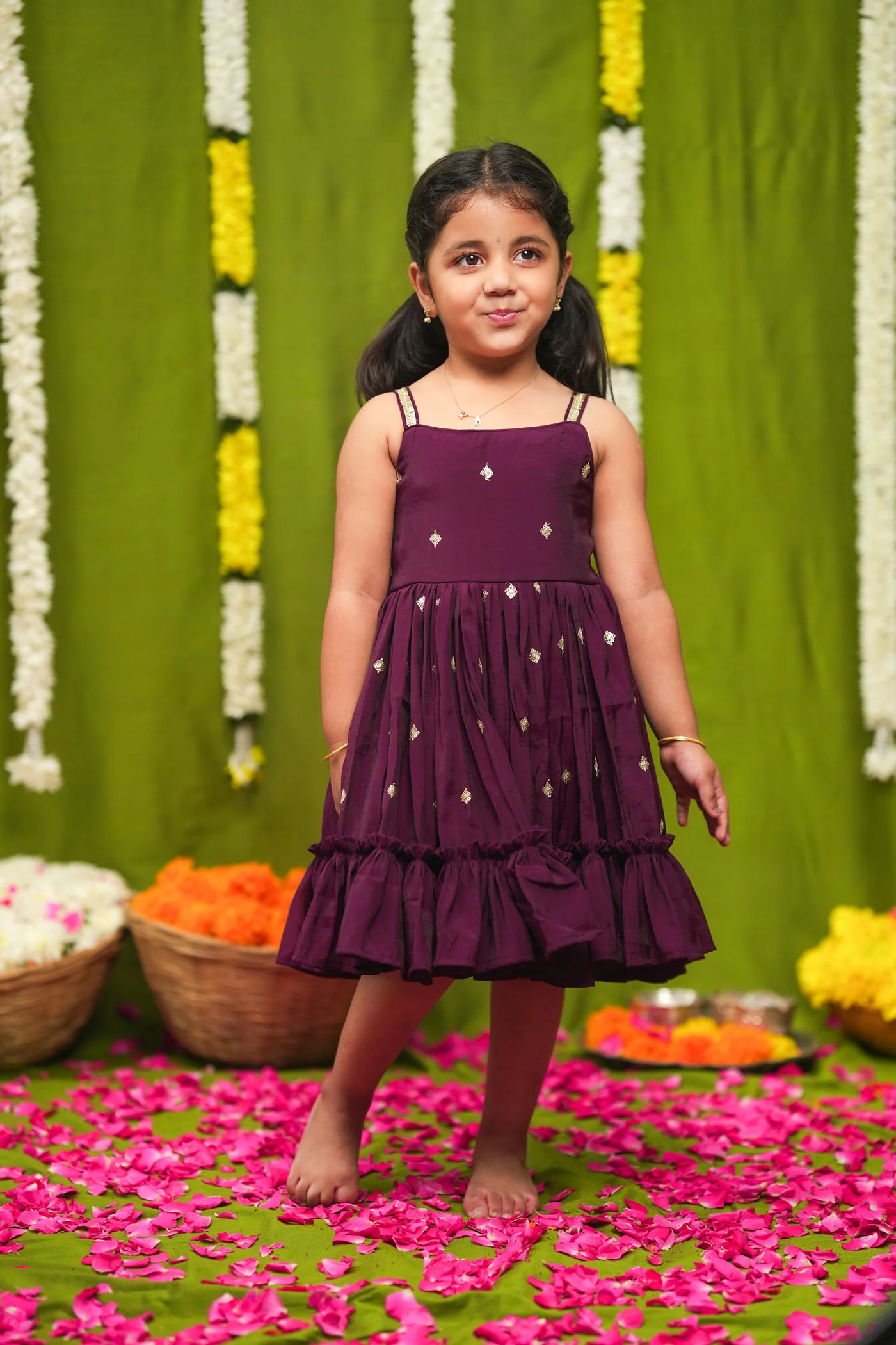 Meera Wine Frock Mini - Image 10