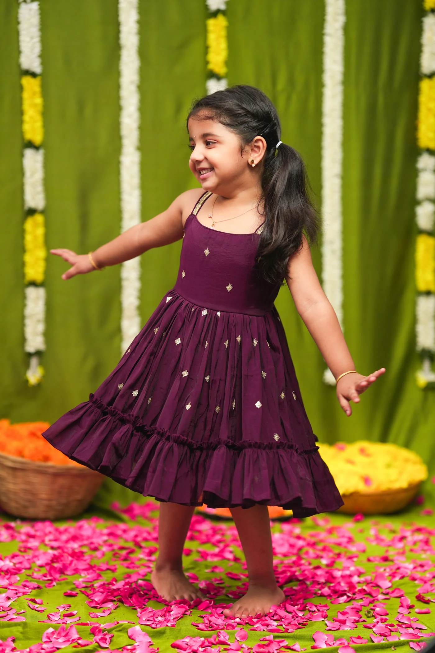 Meera Wine Frock Mini - Image 6