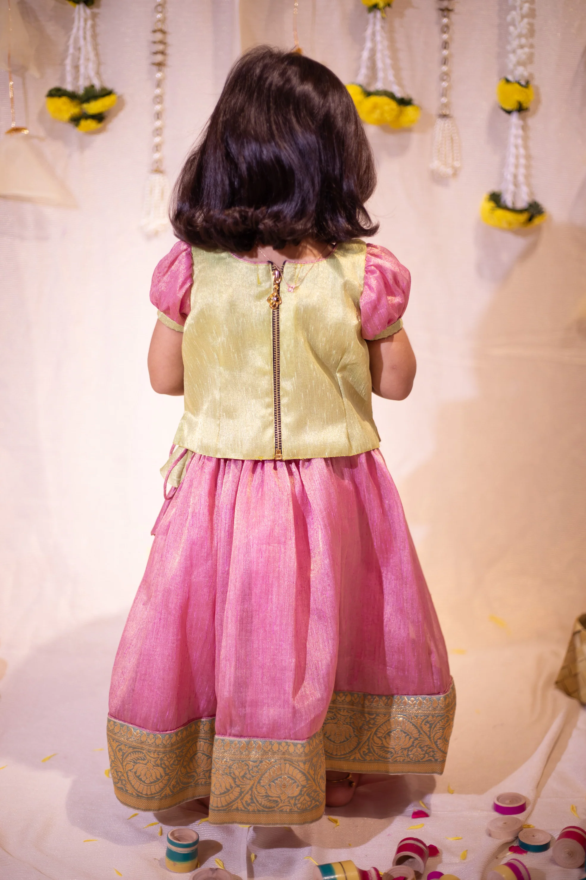 IMD - Nidhi Pink with Green Mini - Image 2