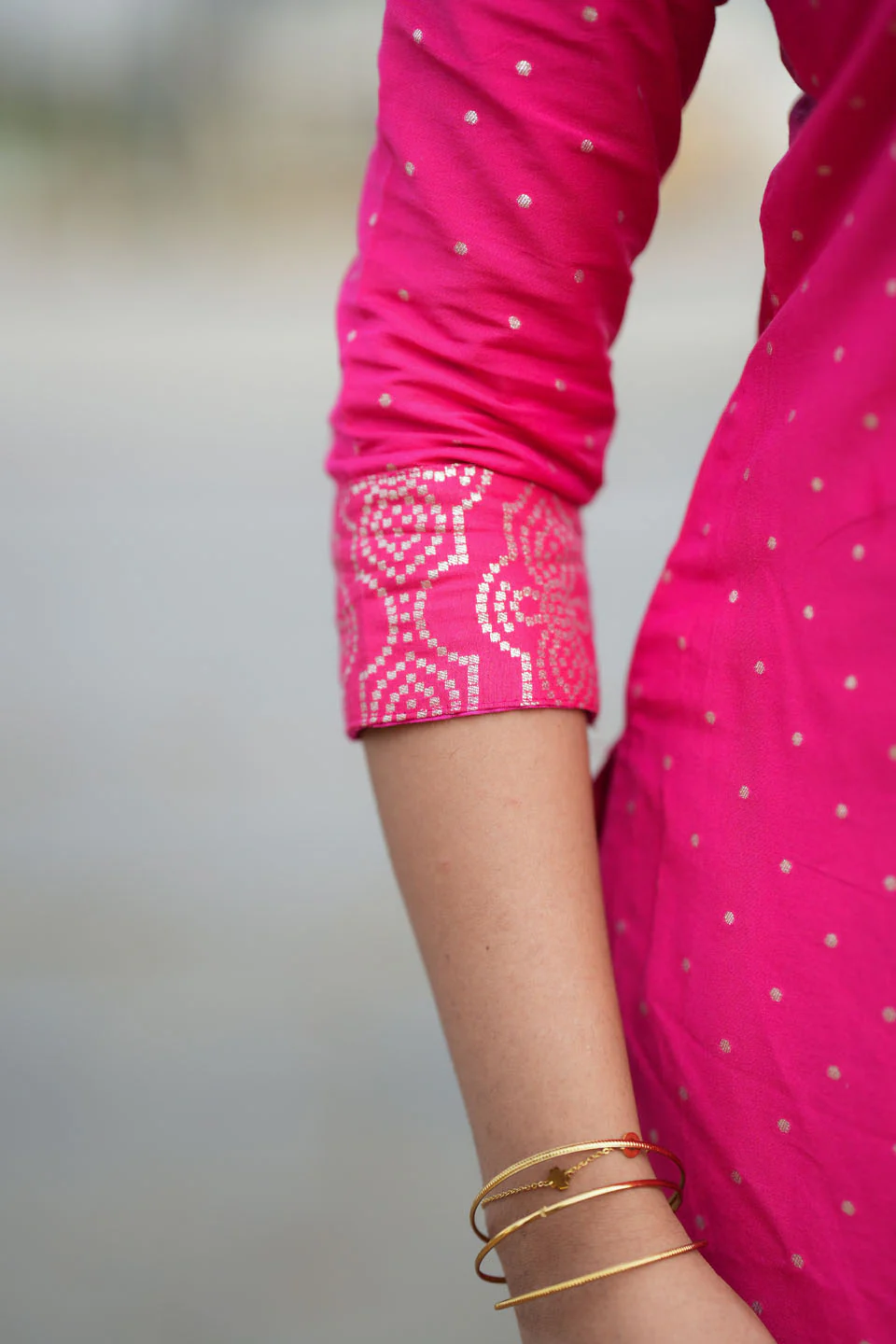 Pravya Pink Kurti Set (Set of 2) - Image 13