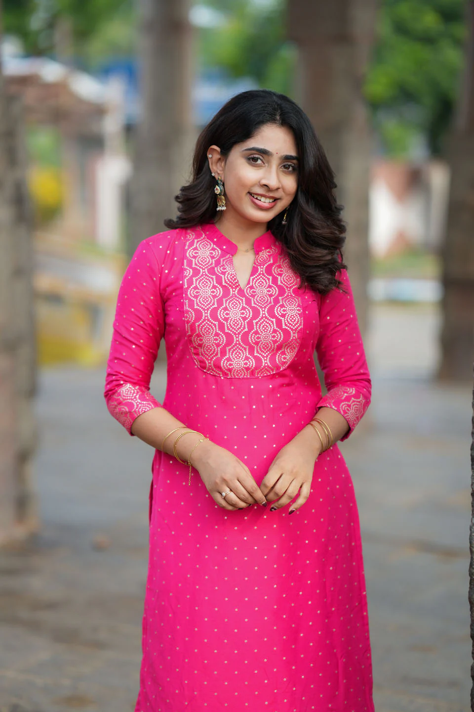 Pravya Pink Kurti Set (Set of 2) - Image 8